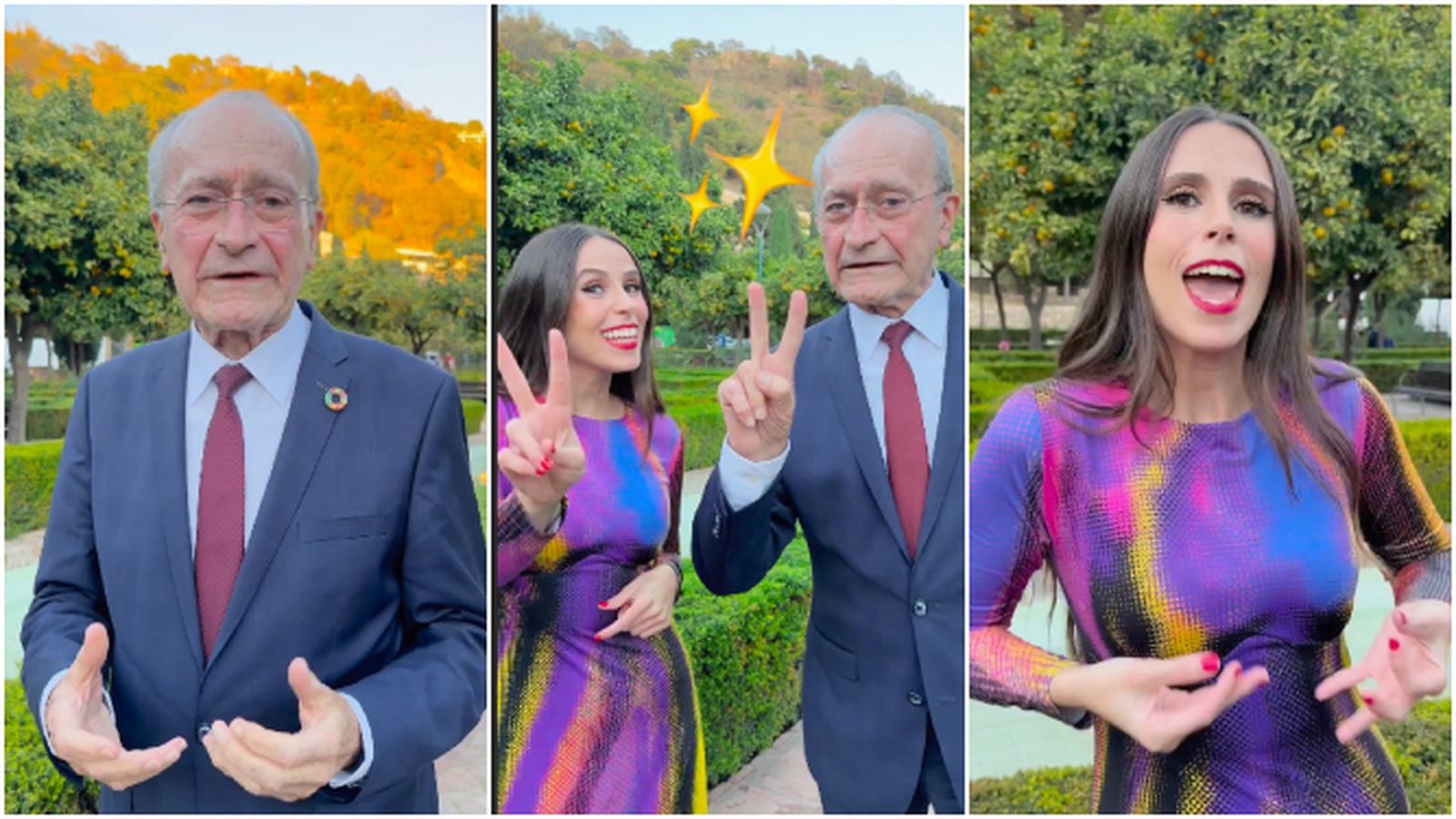 El alcalde de Málaga y la creadora de contenido María Speak English.