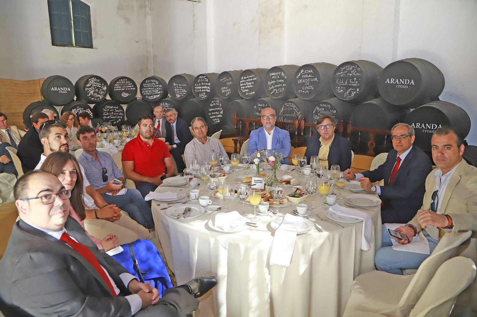 La consejera de agricultura y pesca Carmen Crespo en los desayunos del Banco de Santander y Grupo Joly