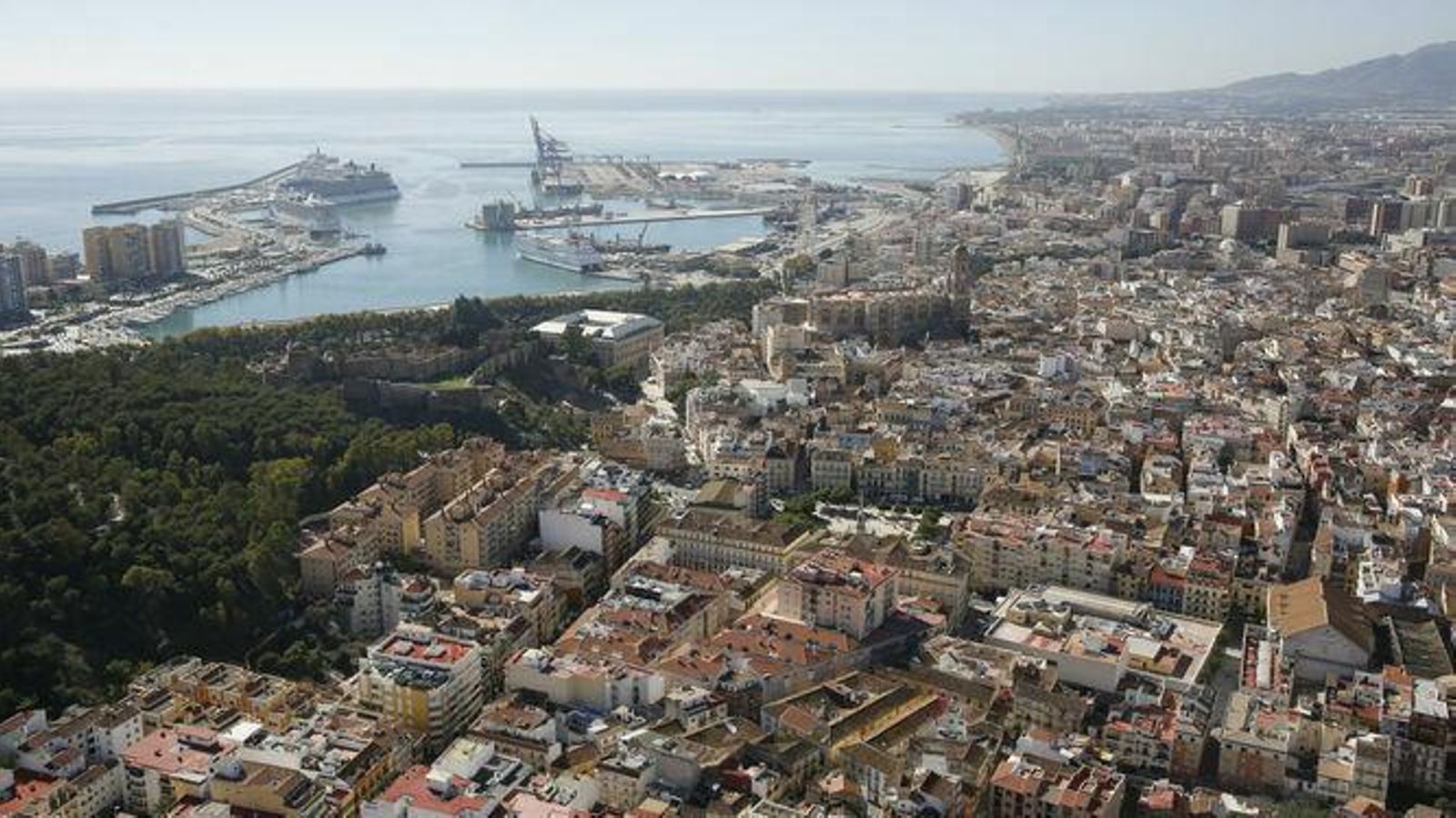 Vista del Centro histórico de Málaga.