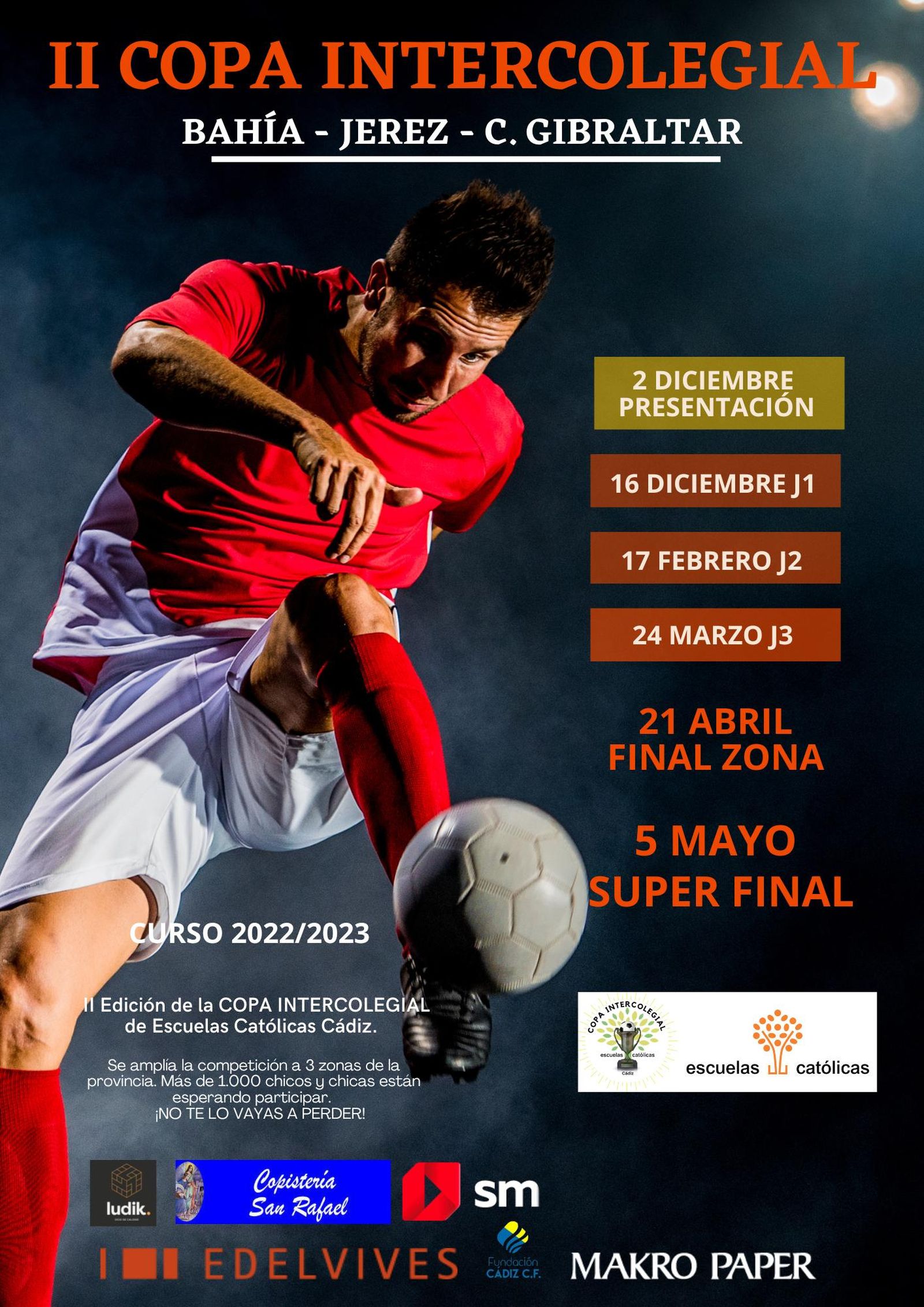 Cartel de la II Copa Intercolegial.