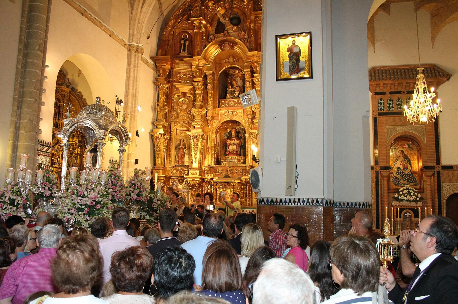 Las imágenes de la última visita de la Virgen de la Cinta a San Pedro hace diez años