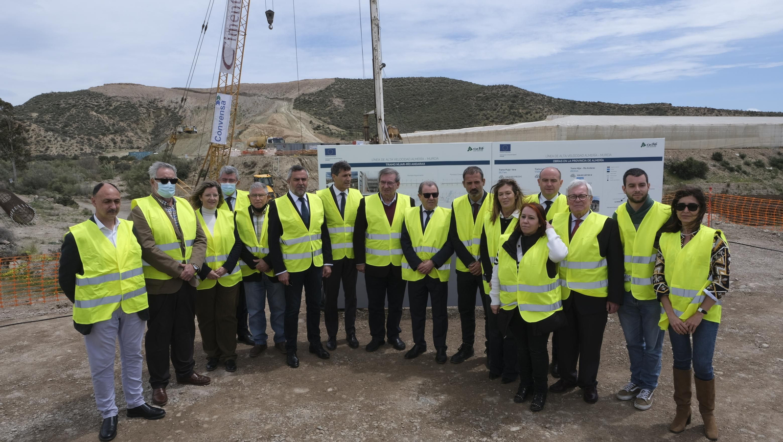 Imágenes de la visita a las obras del AVE en Almería.