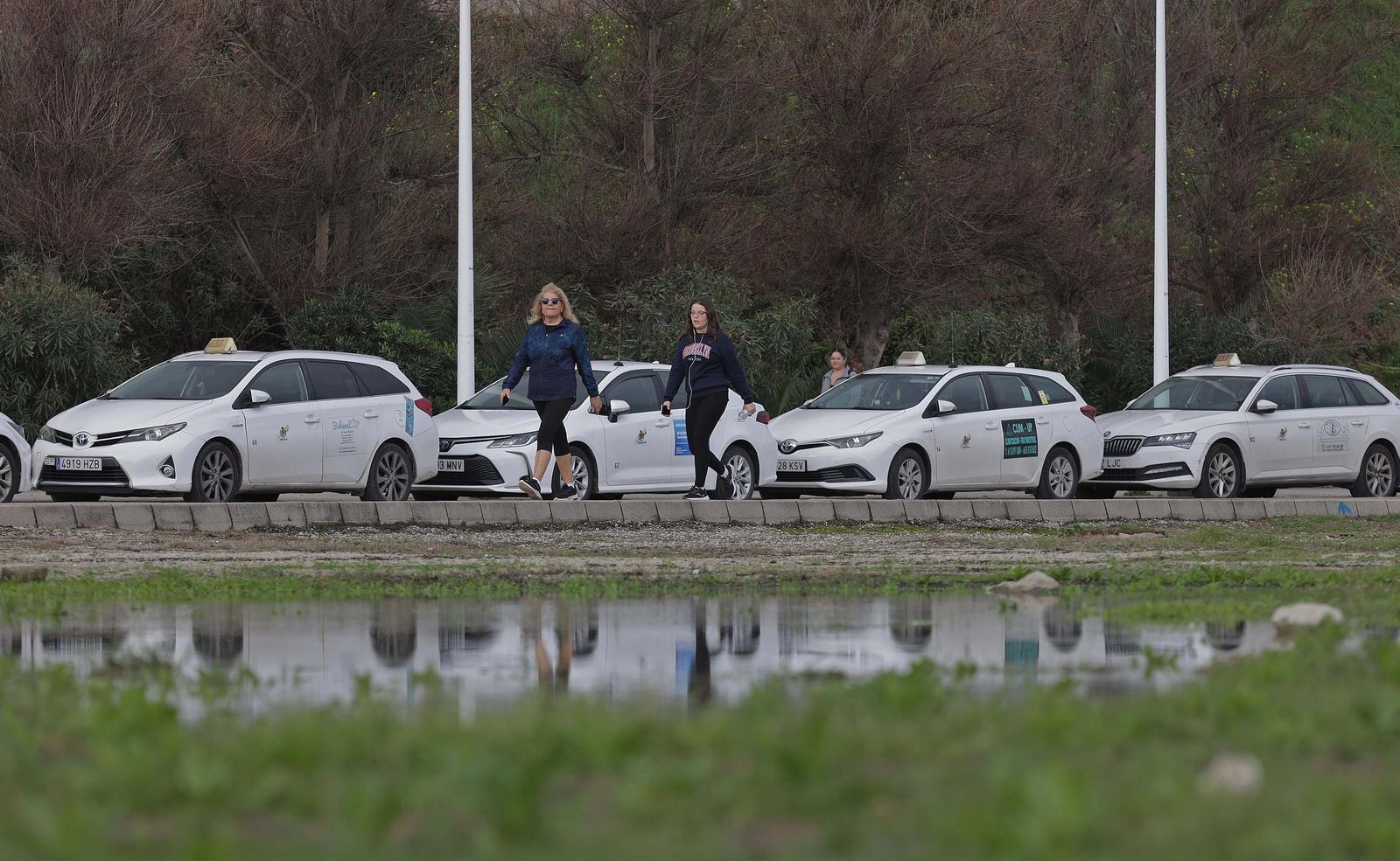 Fotos de las protestas de los taxistas en Algeciras