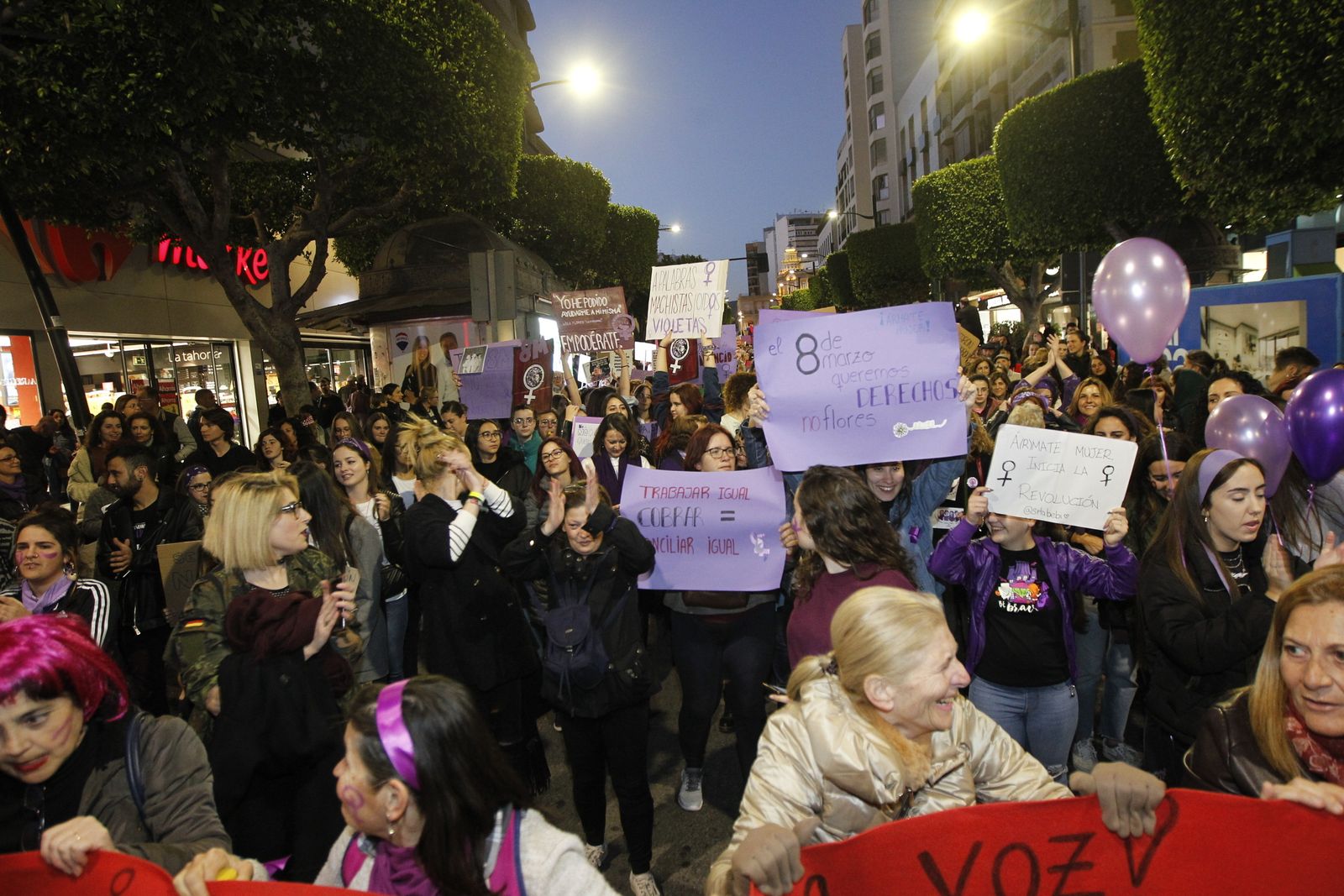 Fotogalería manifestación Día Internacional de la Mujer en Almería