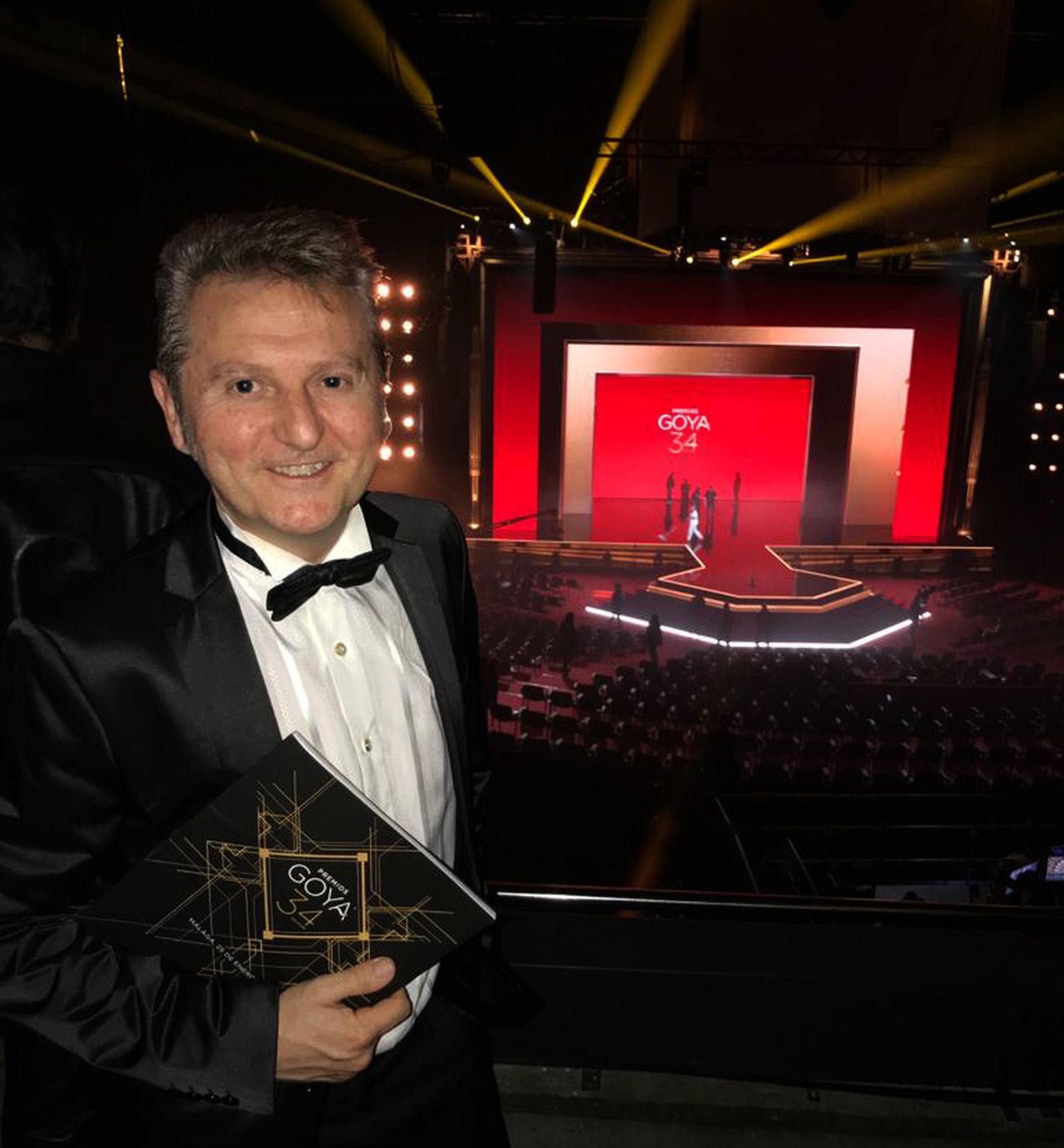 El académico Luis Serrano durante la gala de los Goya celebrada en Málaga.