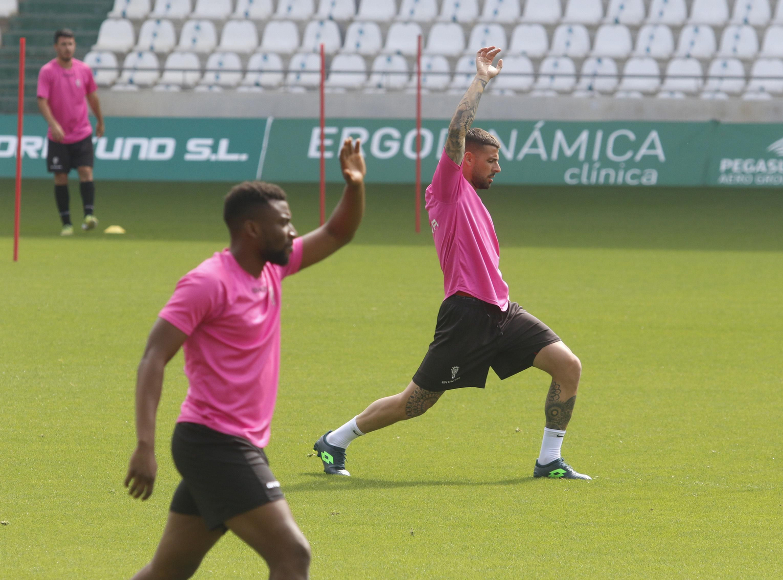Las imágenes del primer entrenamiento de Germán Crespo al frente del Córdoba CF