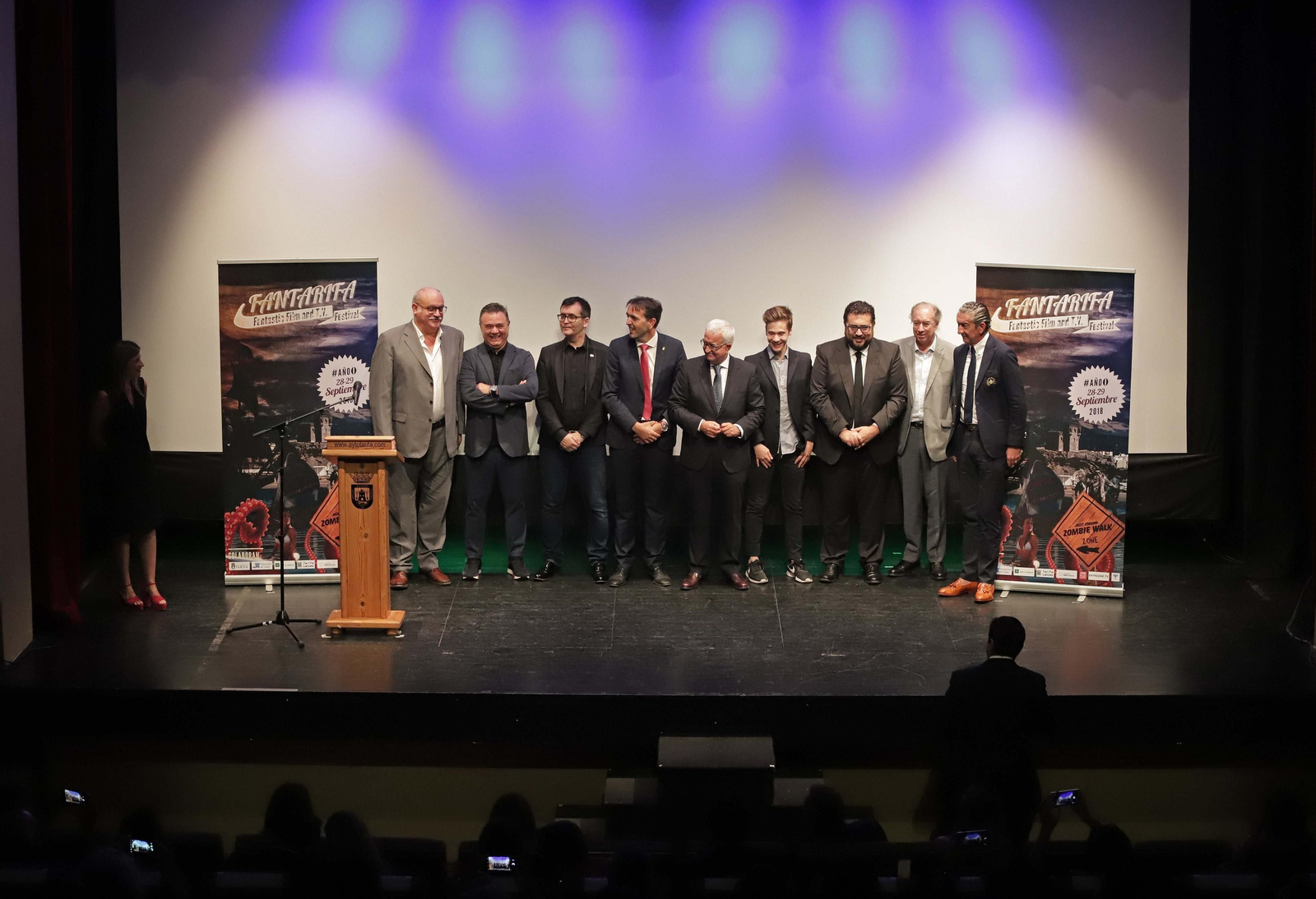 Un momento de la presentación ayer del Fantarifa en el teatro Alameda.