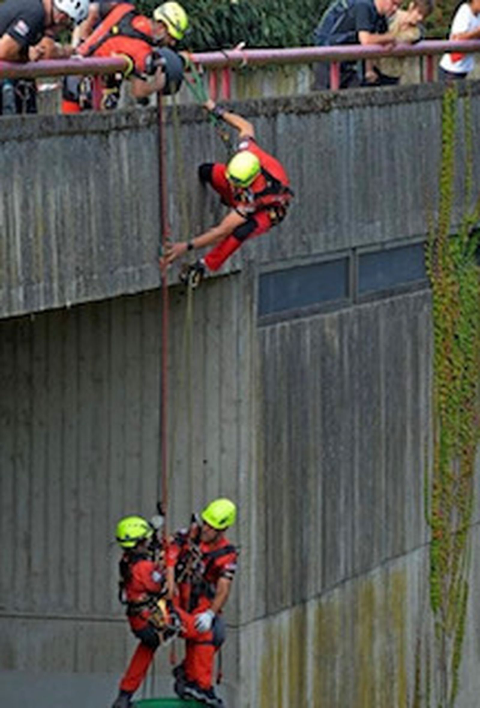 Un momento de un ejercicio de rescate.