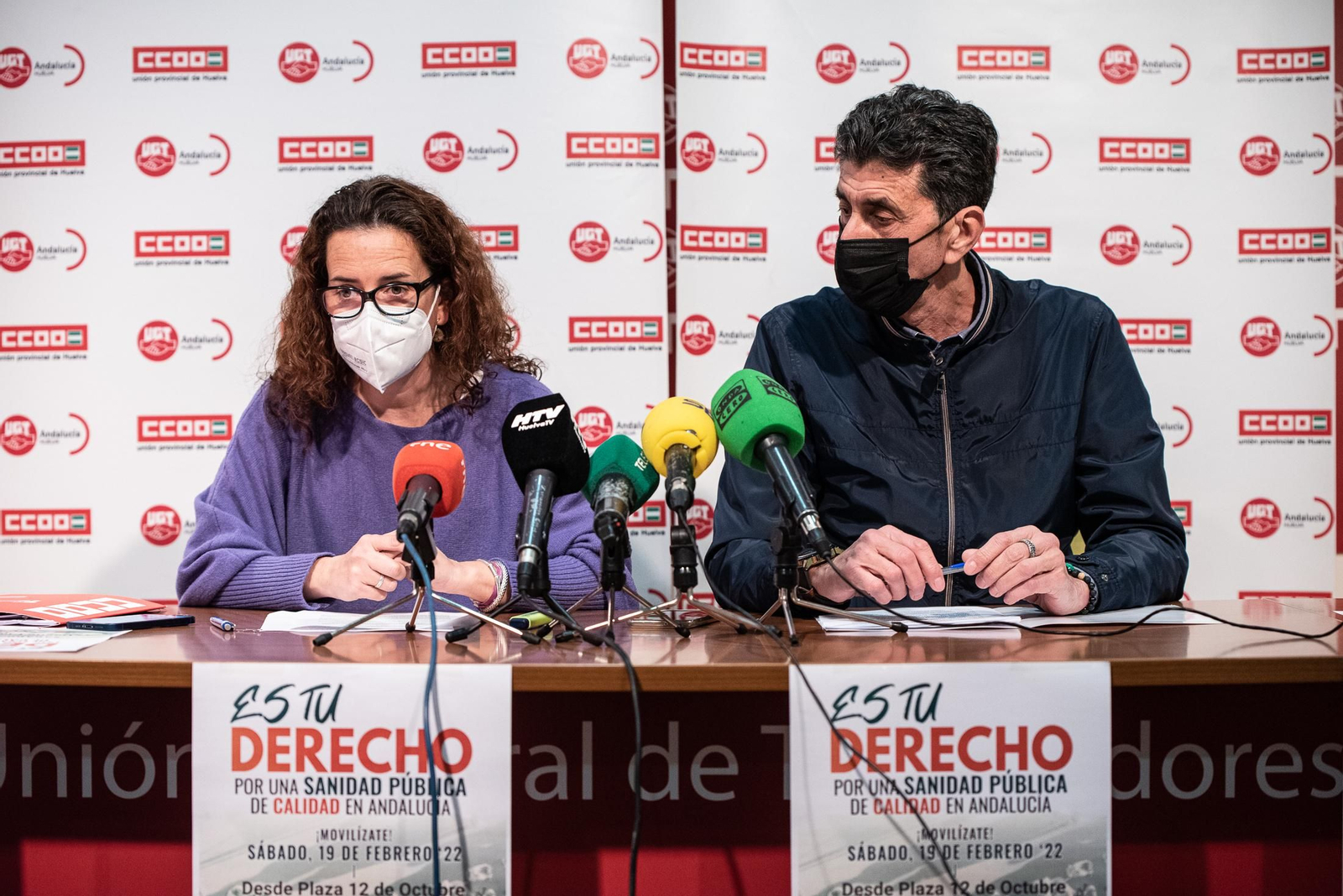 Julia Perea y Sebastián Donaire presentan la movilización para el 19 de febrero.