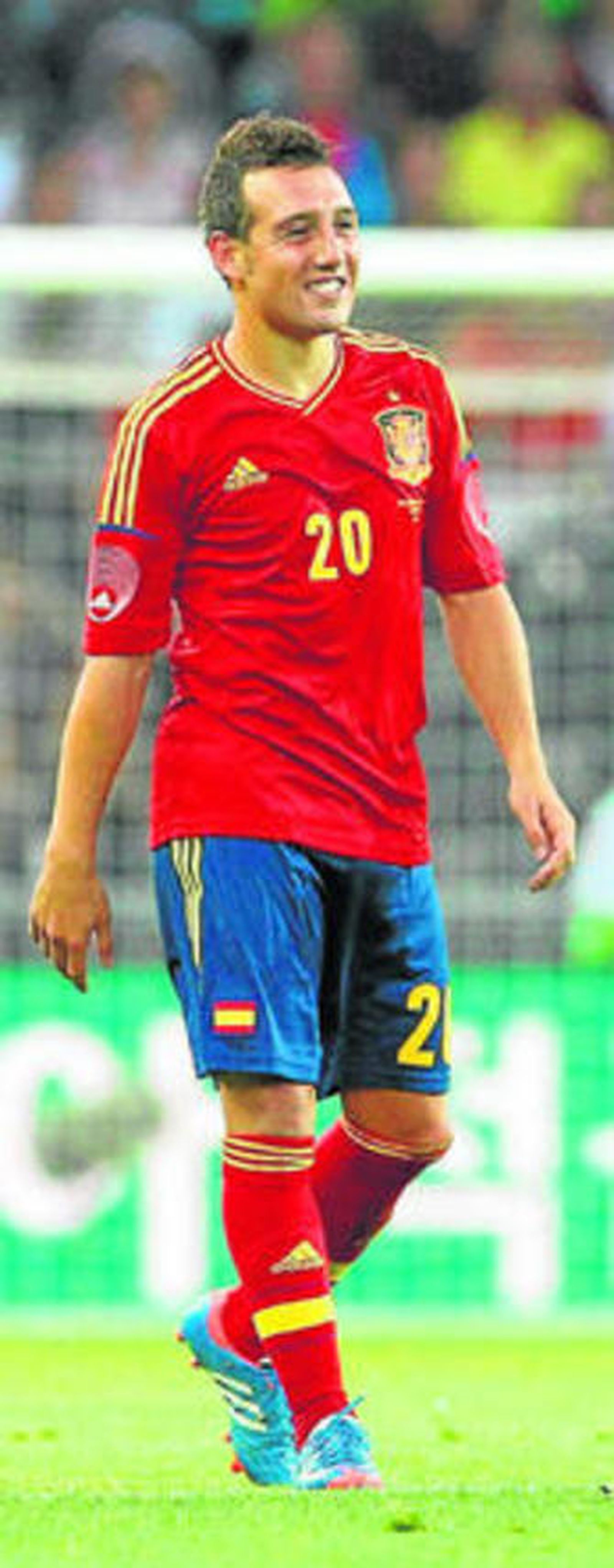 Cazorla sonríe tras marcar en el amistoso ante Corea.