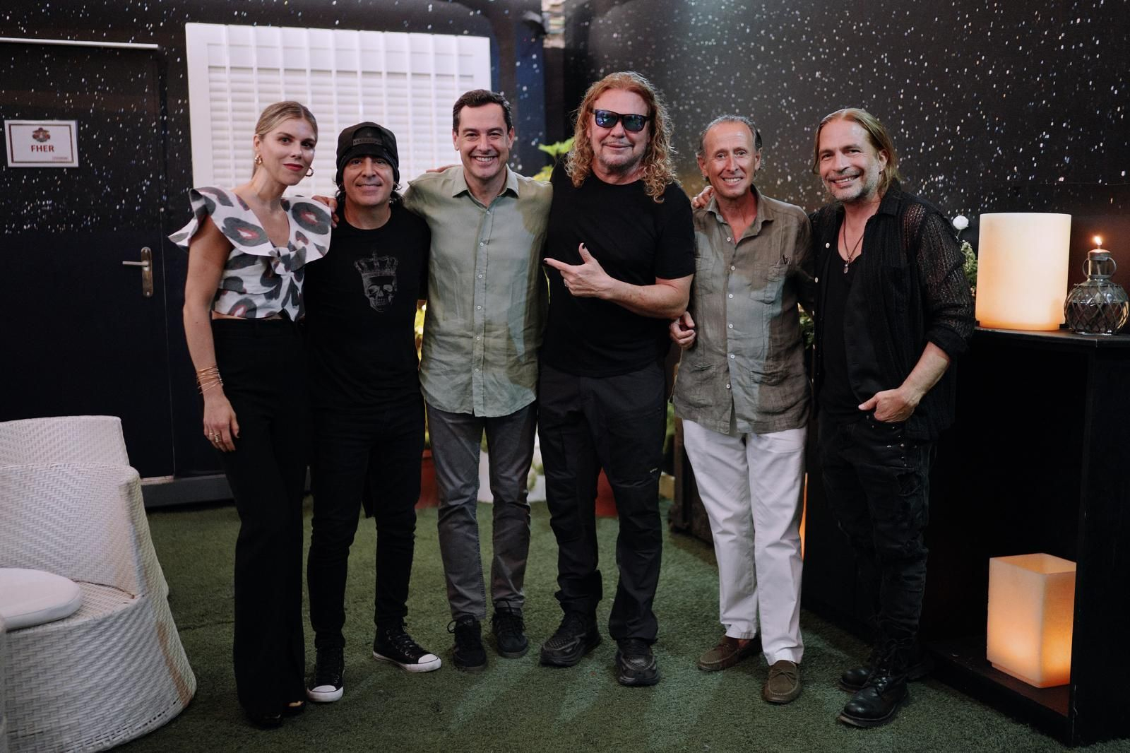 Juanma Moreno y José María Román, con Maná en Concert Music Festival.