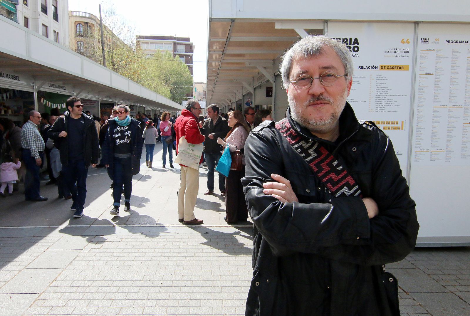 El escritor Jorge Riechmann, en una visita a Córdoba.
