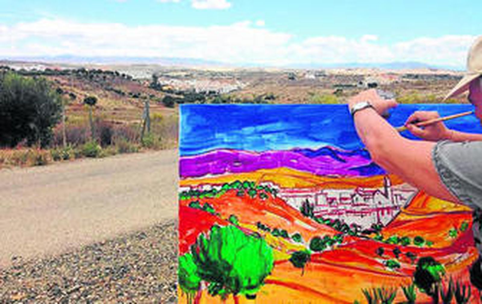 La obra 'Turre visto desde la Cruz de los caminos', ganadora del maratón.