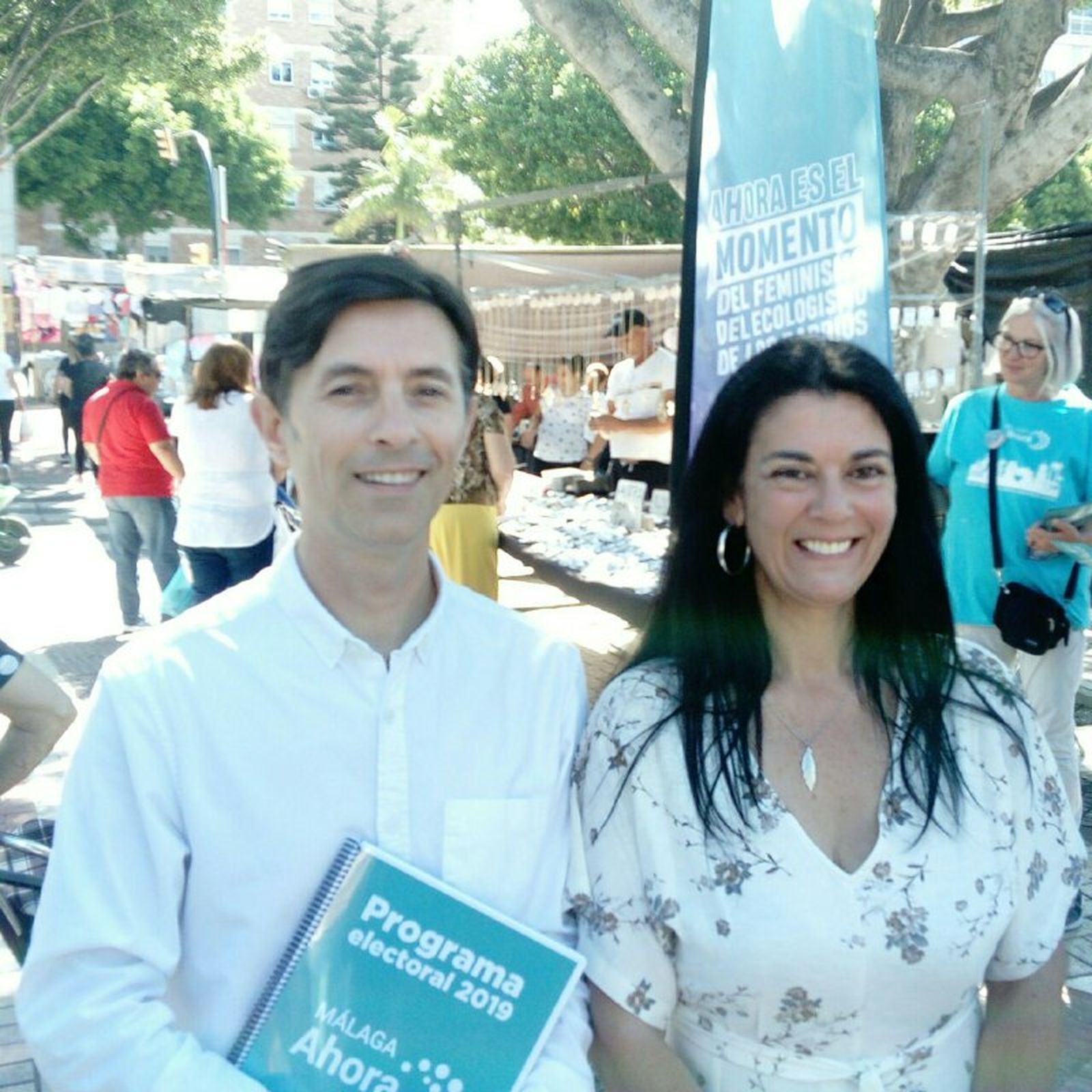 Rosa Galindo y Ángel Rodríguez, candidatos de Málaga Ahora.
