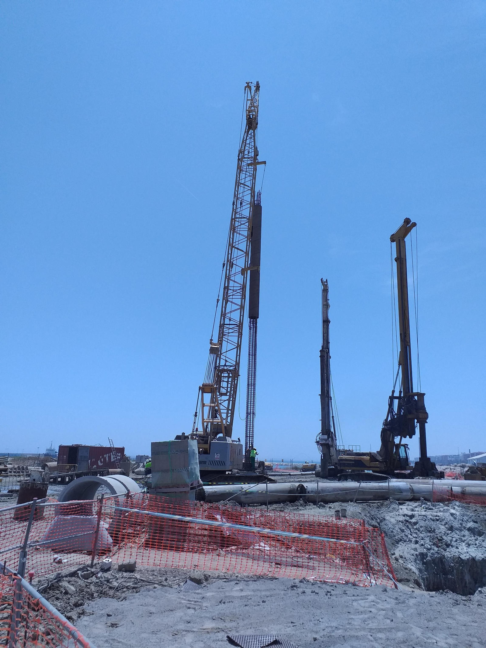 Imagen de la fase de ejecución de la cimentación del Centro Oceanográfico de Málaga.