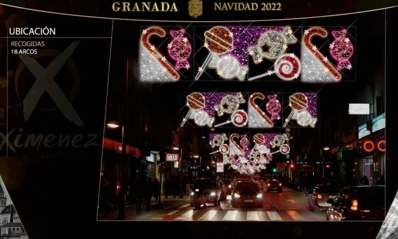 Estas son las luces de Navidad del Centro de Granada, calle por calle