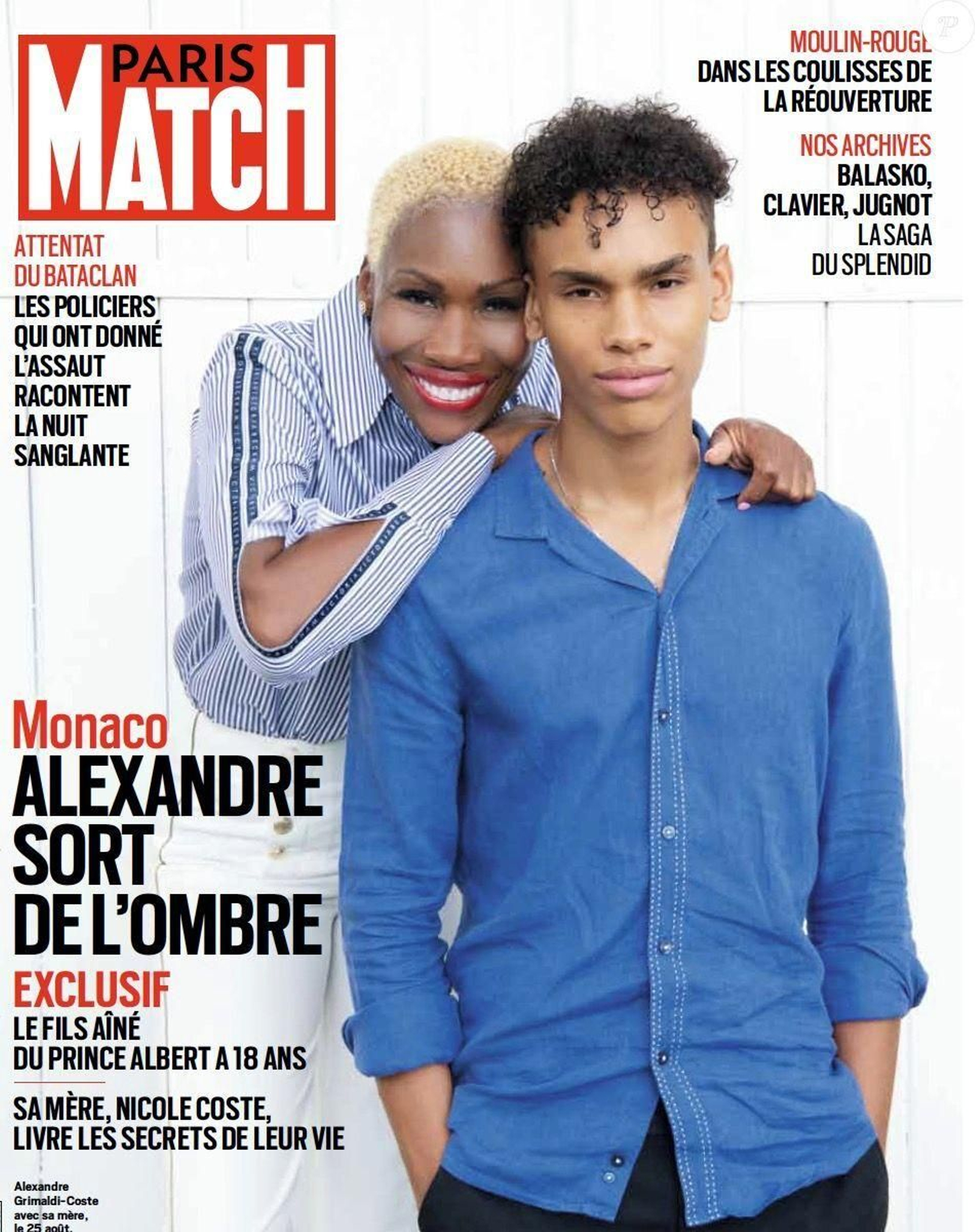 Portada de septiembre de la revista 'Paris Match' con Nicole Coste y su hijo Alexandre.