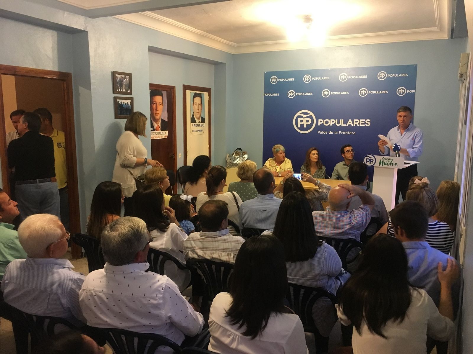 Carmelo Romero, durante su intervención en el congreso local del PP de Palos de la Frontera.