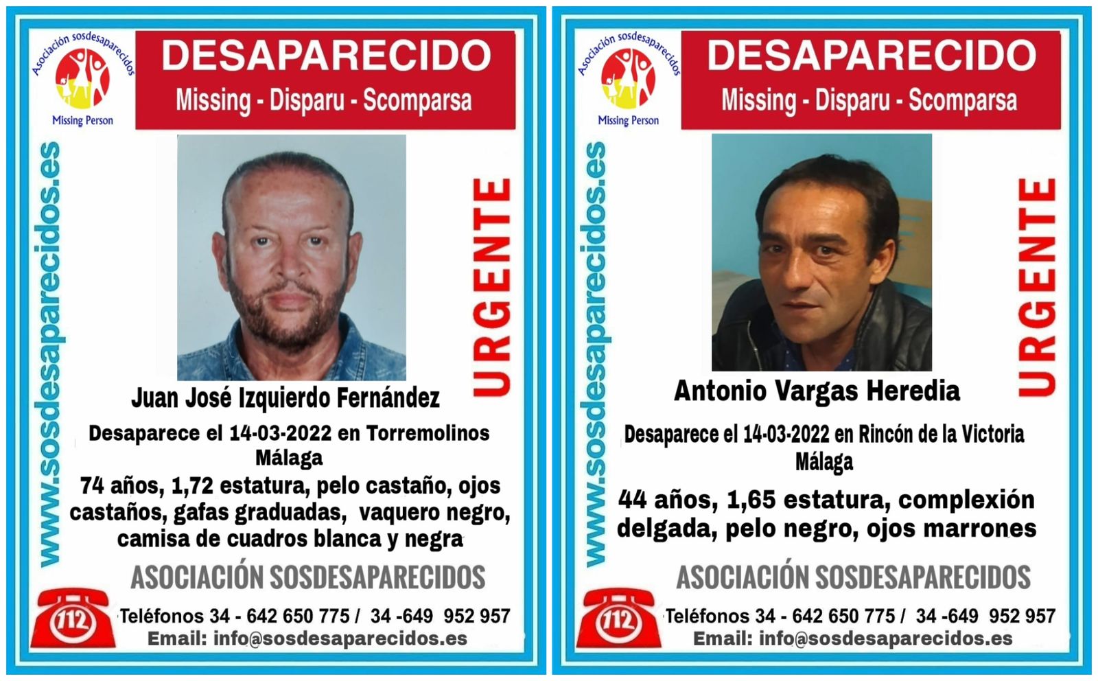 Alertas de las desapariciones.
