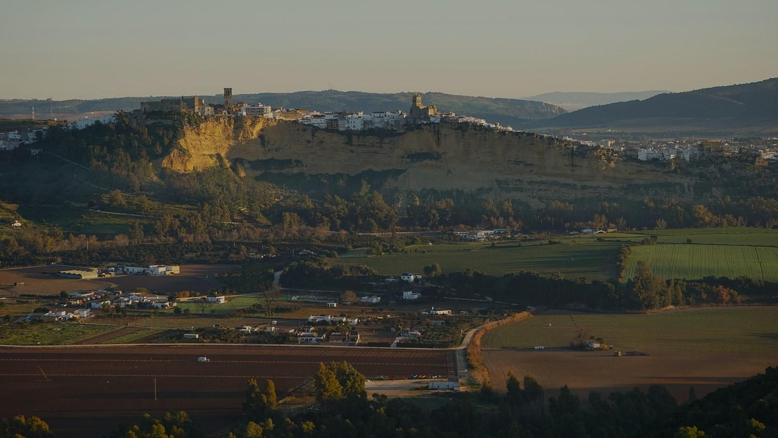 Vistas desde el vuelo en globo en Arcos