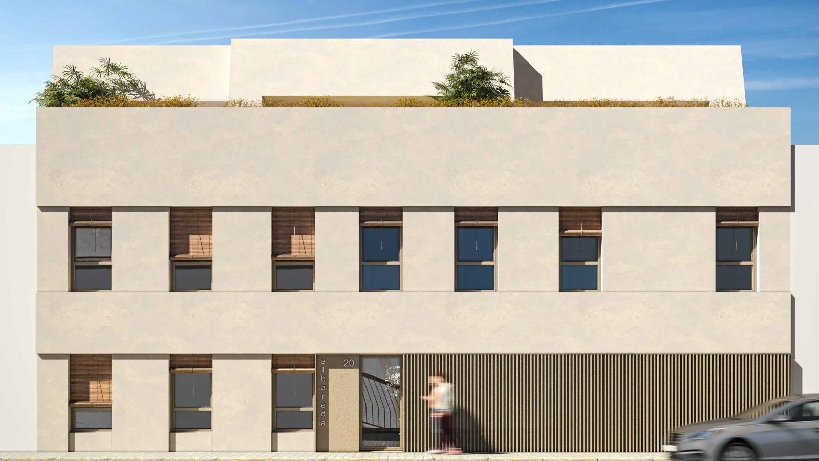 La fachada de la promoción prevista en la calle Albareda, 20.