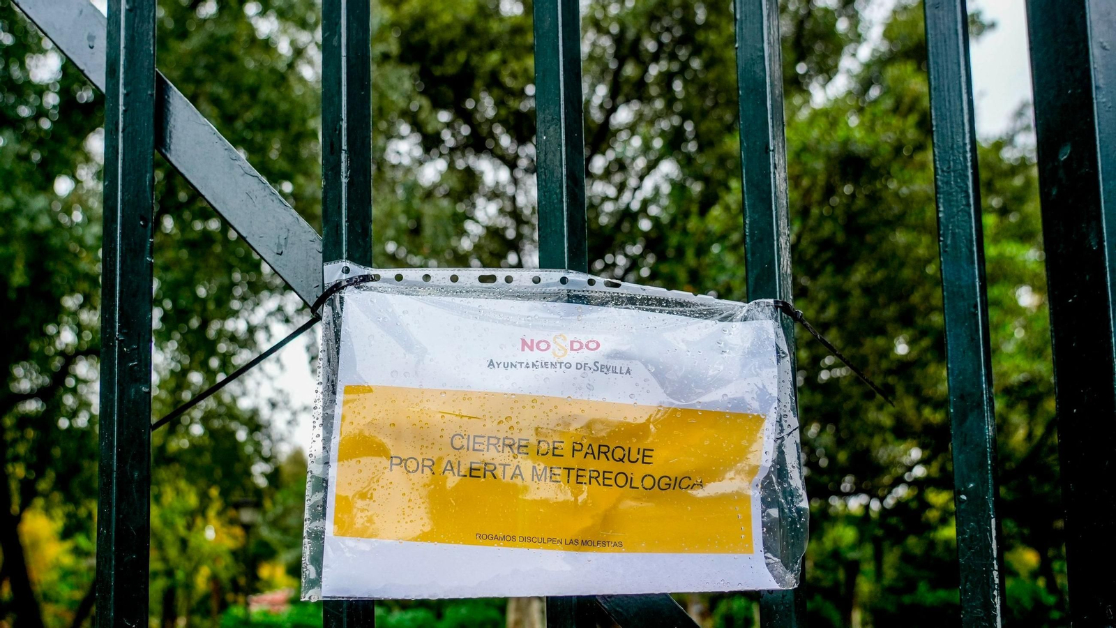 Cierre de parques en Sevilla