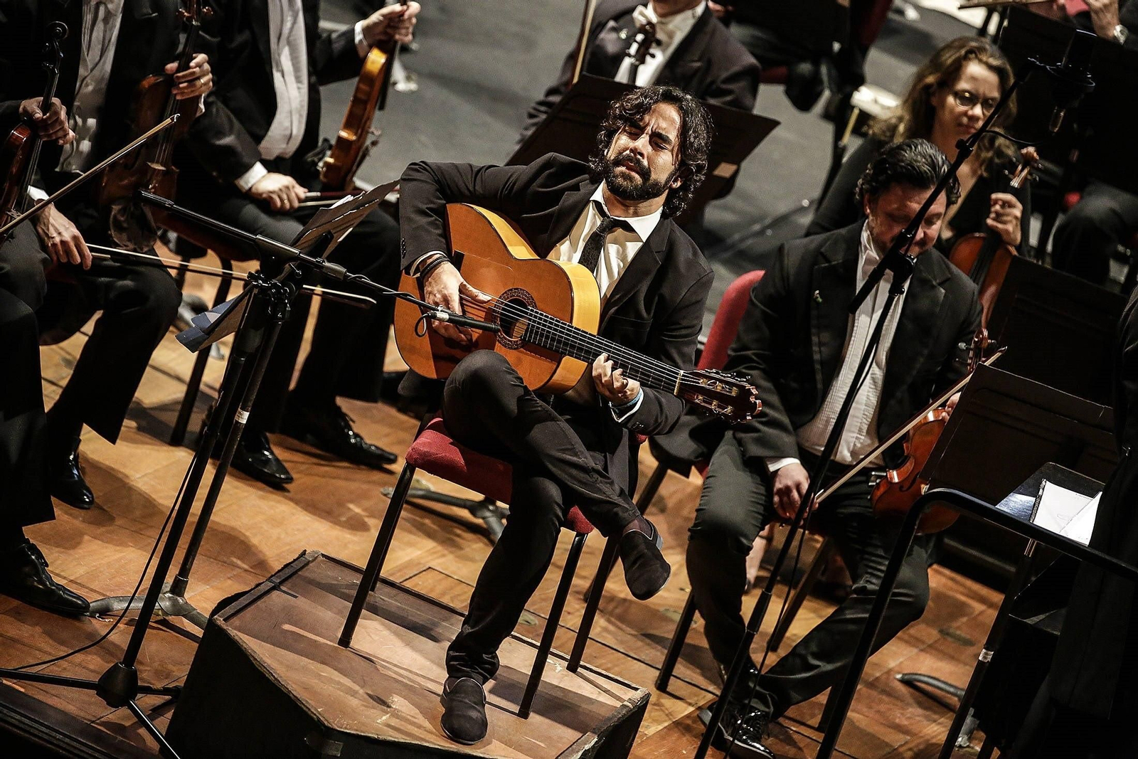 Casares, en concierto, con la Orquesta Sinfónica Brasileña en 2019.