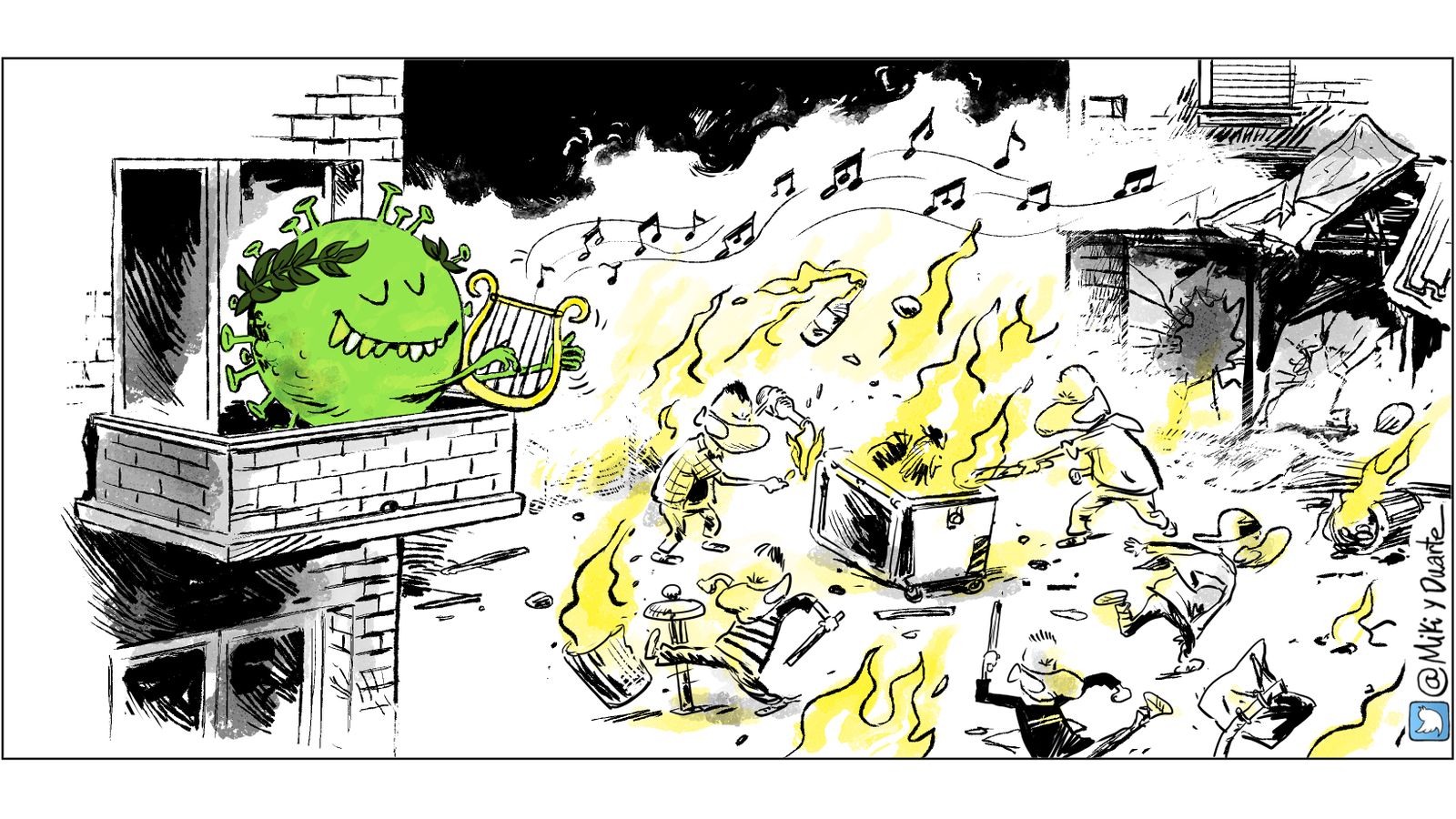 Disturbios por las restricciones