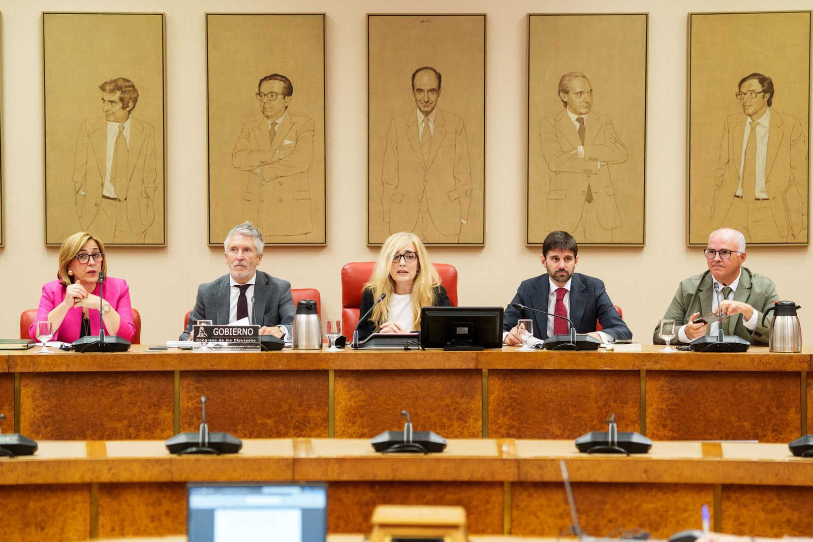 El ministro del Interior, Fernando Grande-Marlaska, en la Comisión de Interior para hablar de los incendios.