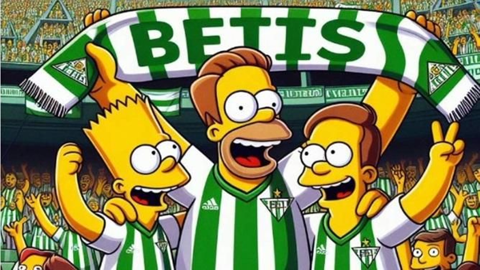 Los Simpson, disfrutando de un partido del Betis