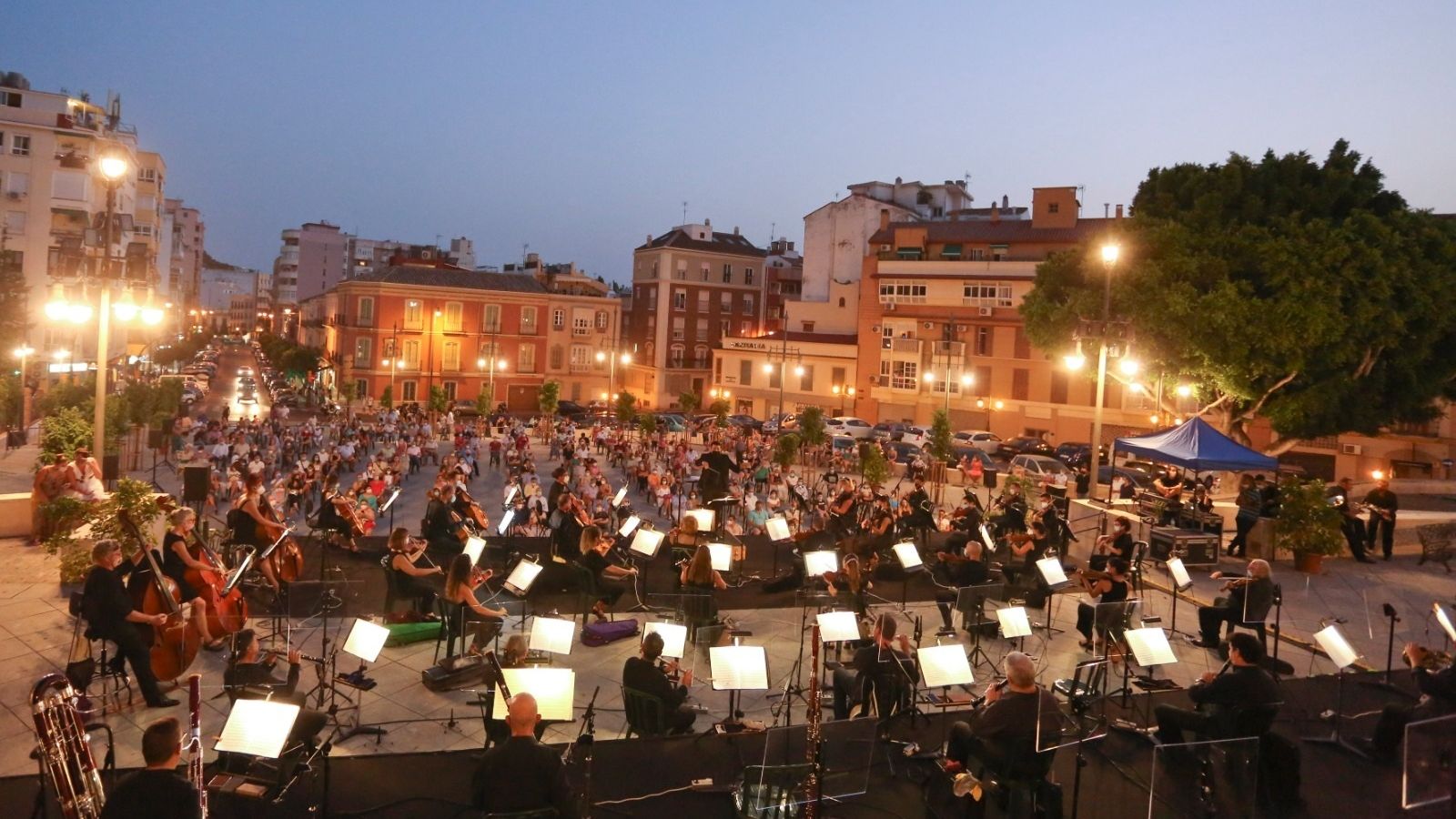 Concierto de la OFM celebrado el pasado 31 de julio en la plaza del Santuario de la Victoria