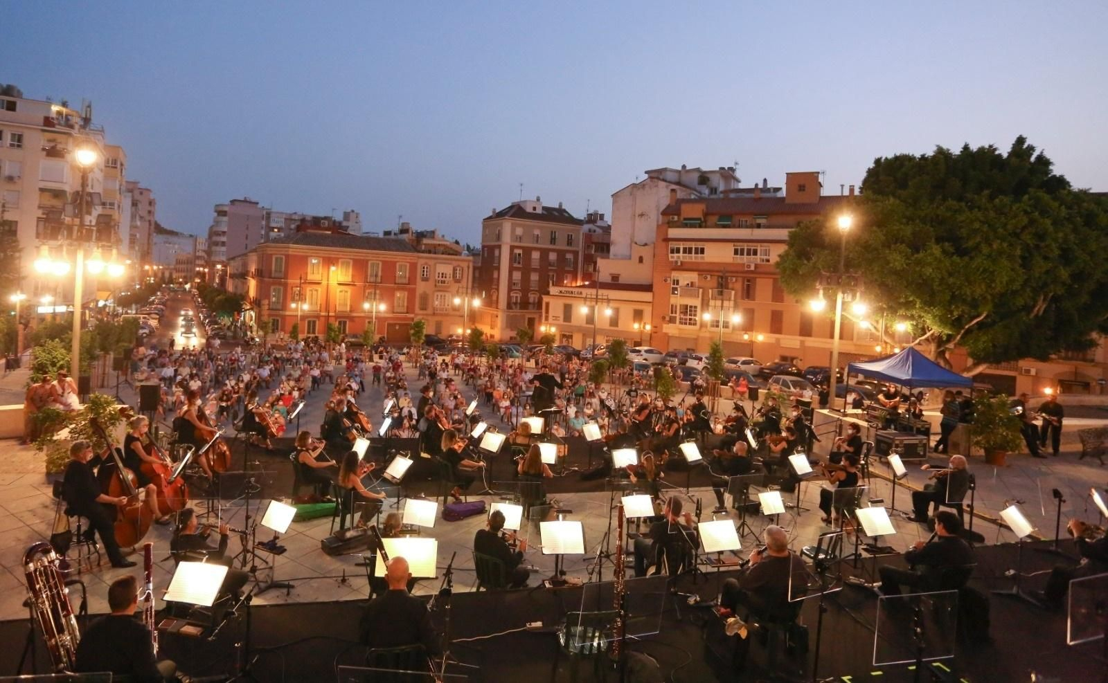 Concierto de la OFM celebrado el pasado 31 de julio en la plaza del Santuario de la Victoria