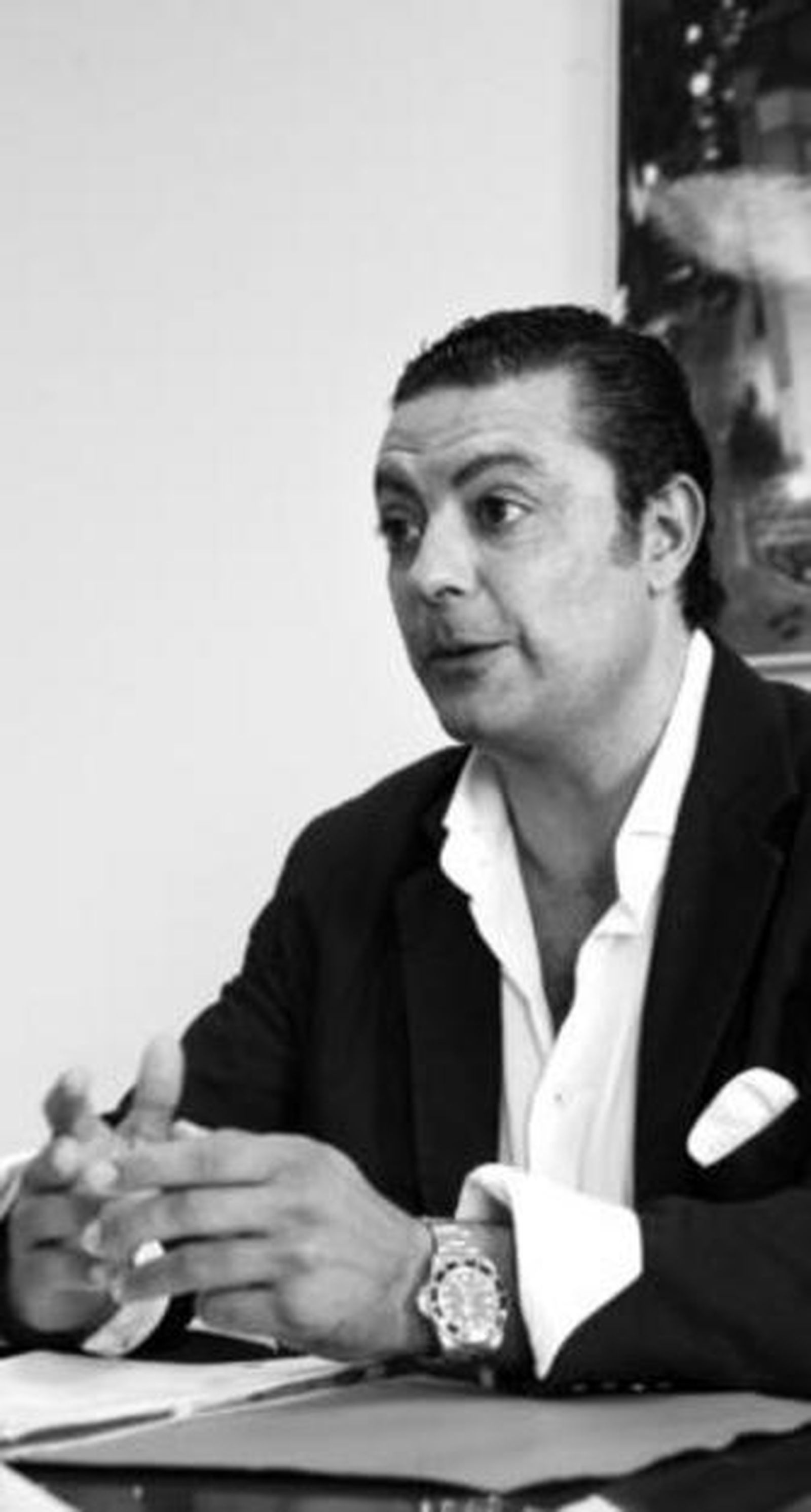 Manuel Santamaría, durante la entrevista.