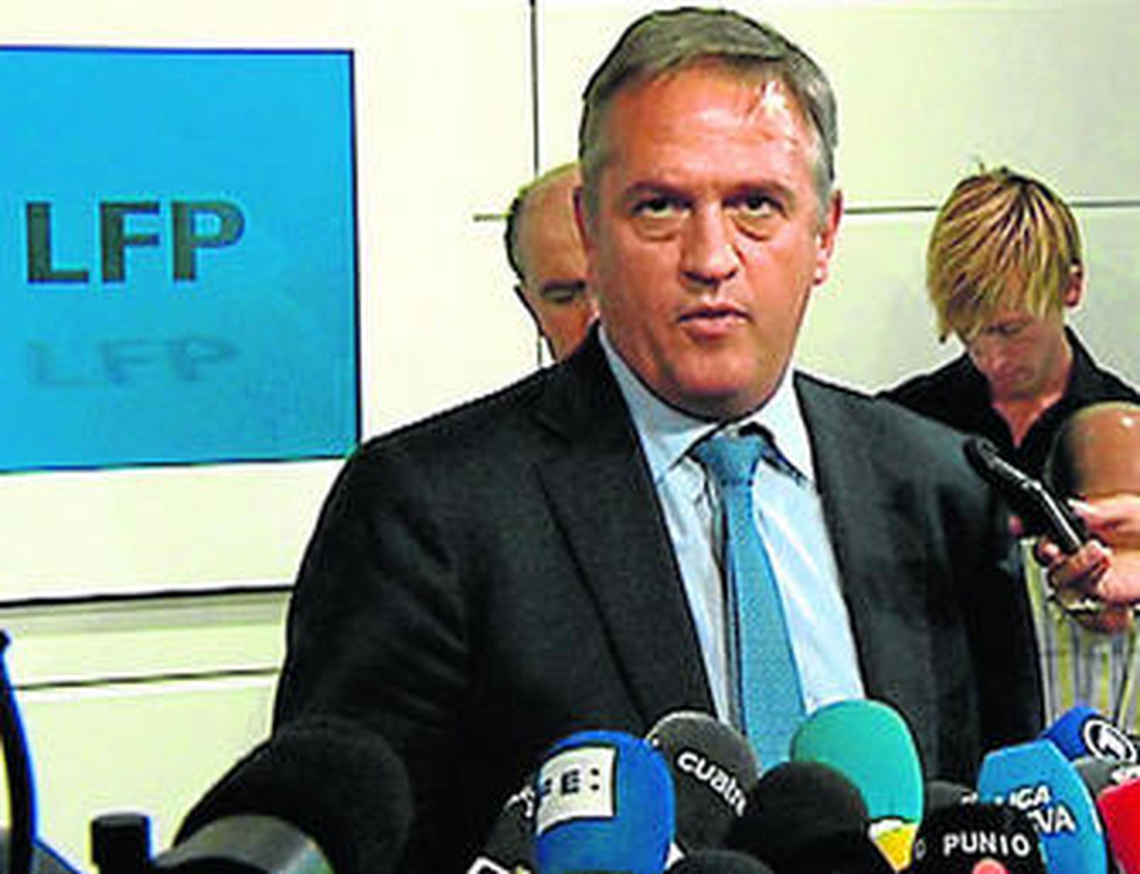 José Luis Astiazarán, en su comparecencia tras la reunión.