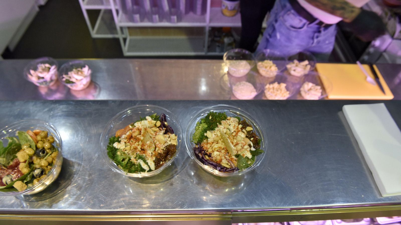 Los tockes, boles de Toc Away que el cliente puede aderezar a su antojo con alimentos naturales y saludables.