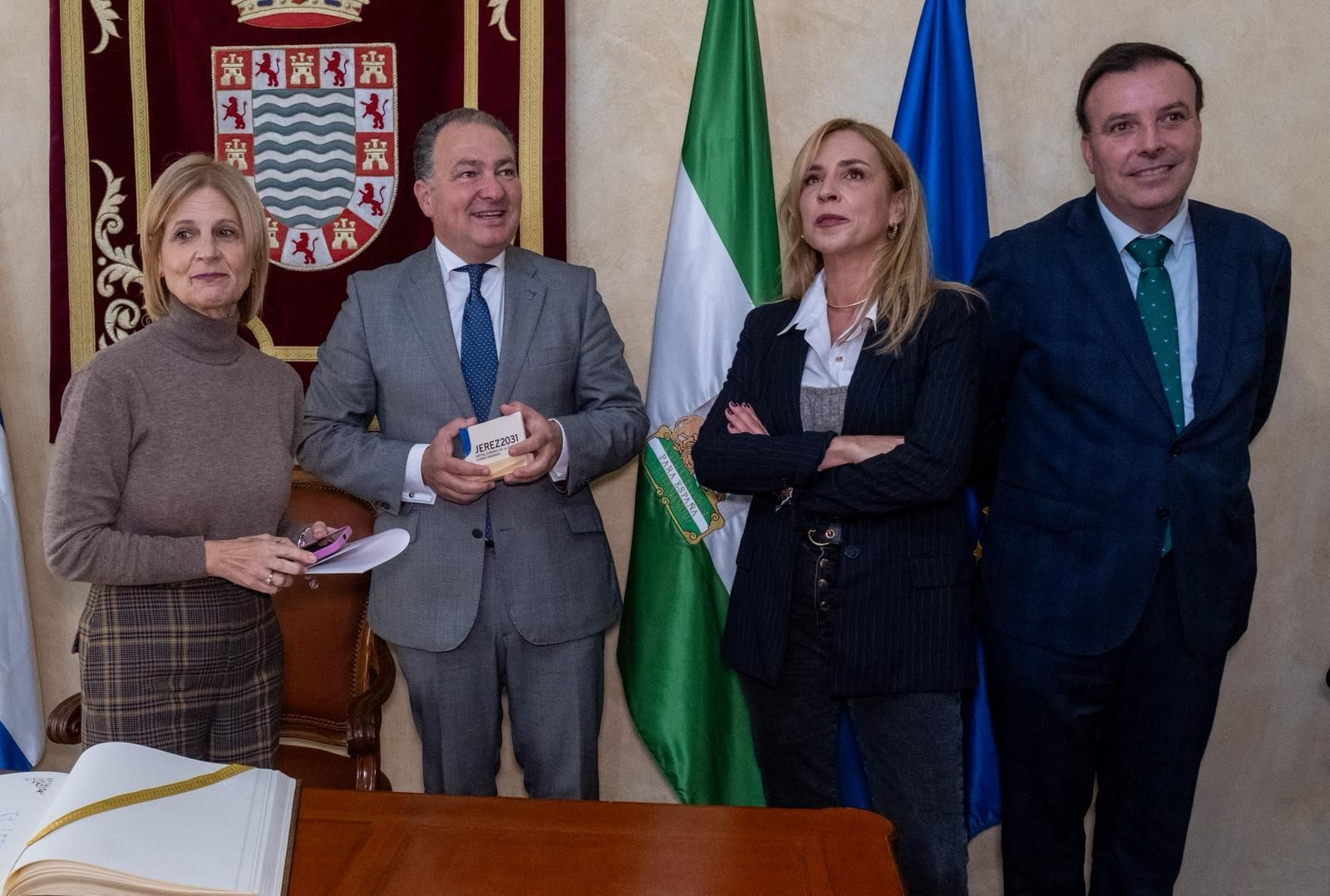 El presidente de la Diputación de Huelva este jueves en Jerez