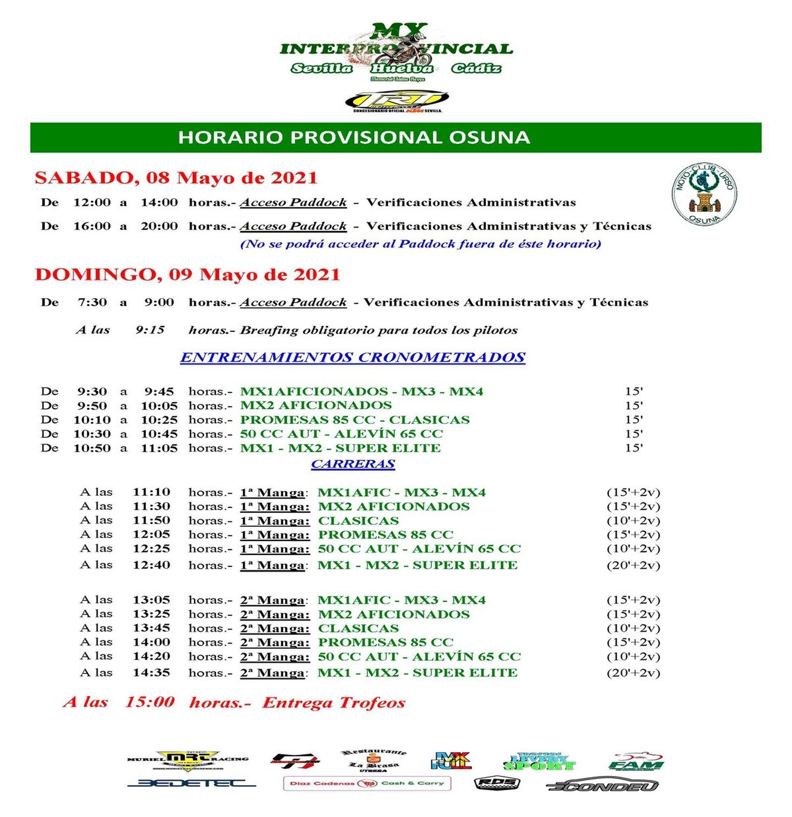 Horarios