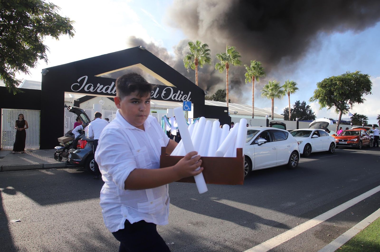 Imágenes del incendio en las instalaciones de Hierros España
