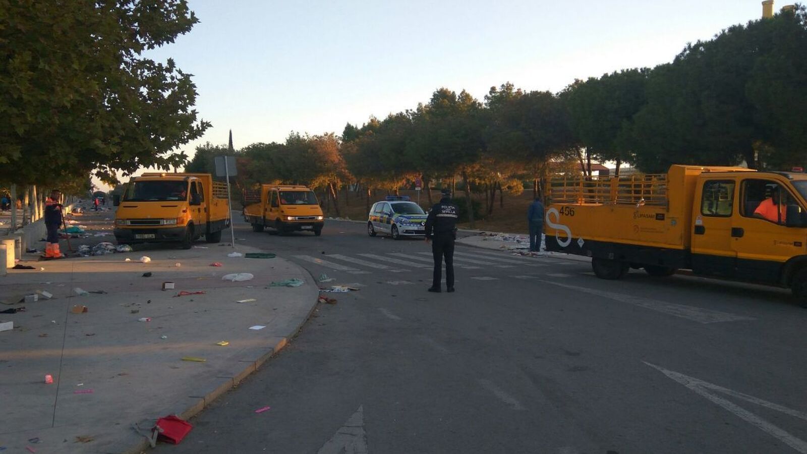 El dispositivo de Lipasam desplegado en la zona