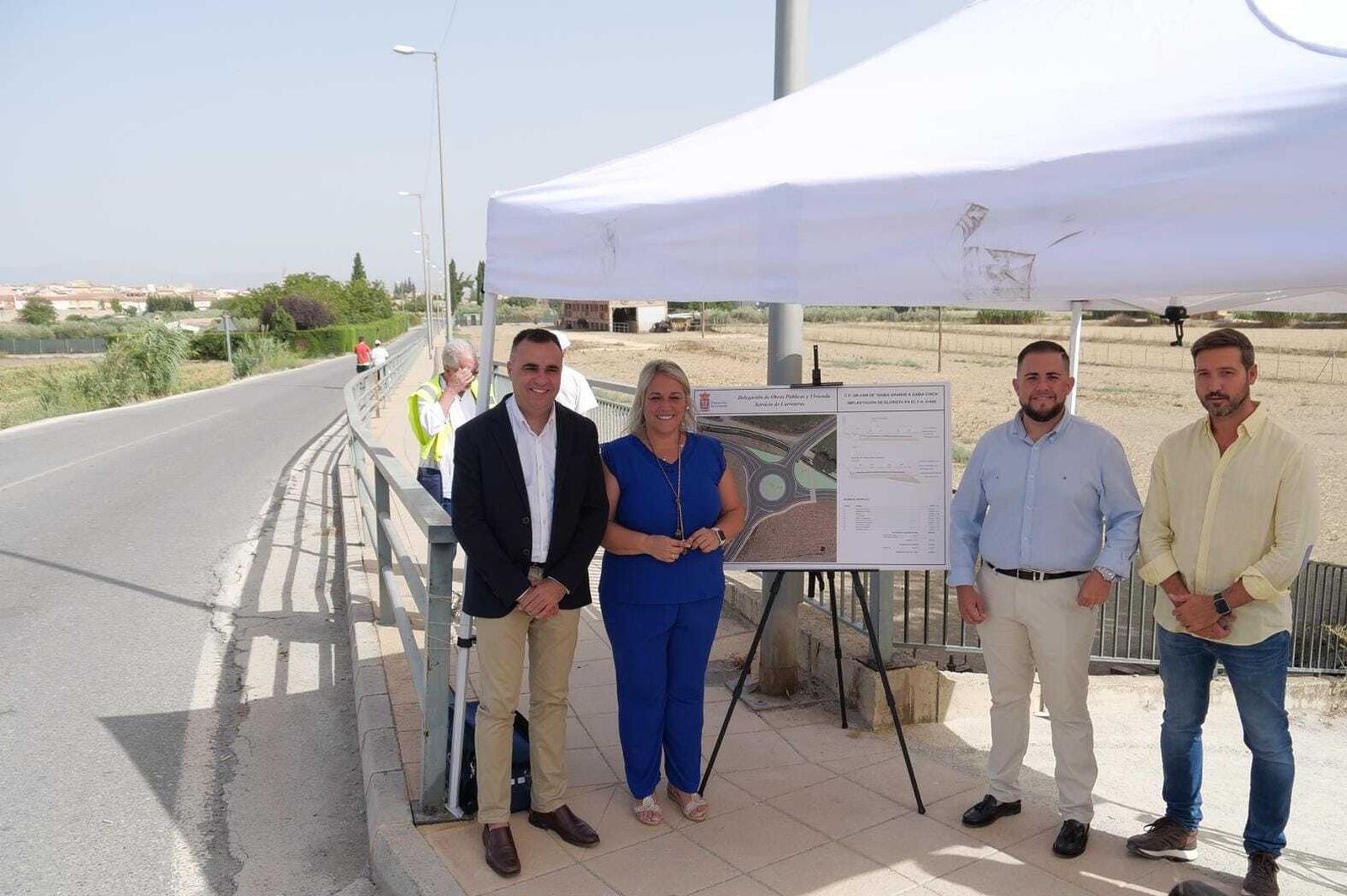 La Diputación de Granada invierte más de 380.000 euros para construir una glorieta para mejorar la seguridad vial de Las Gabias