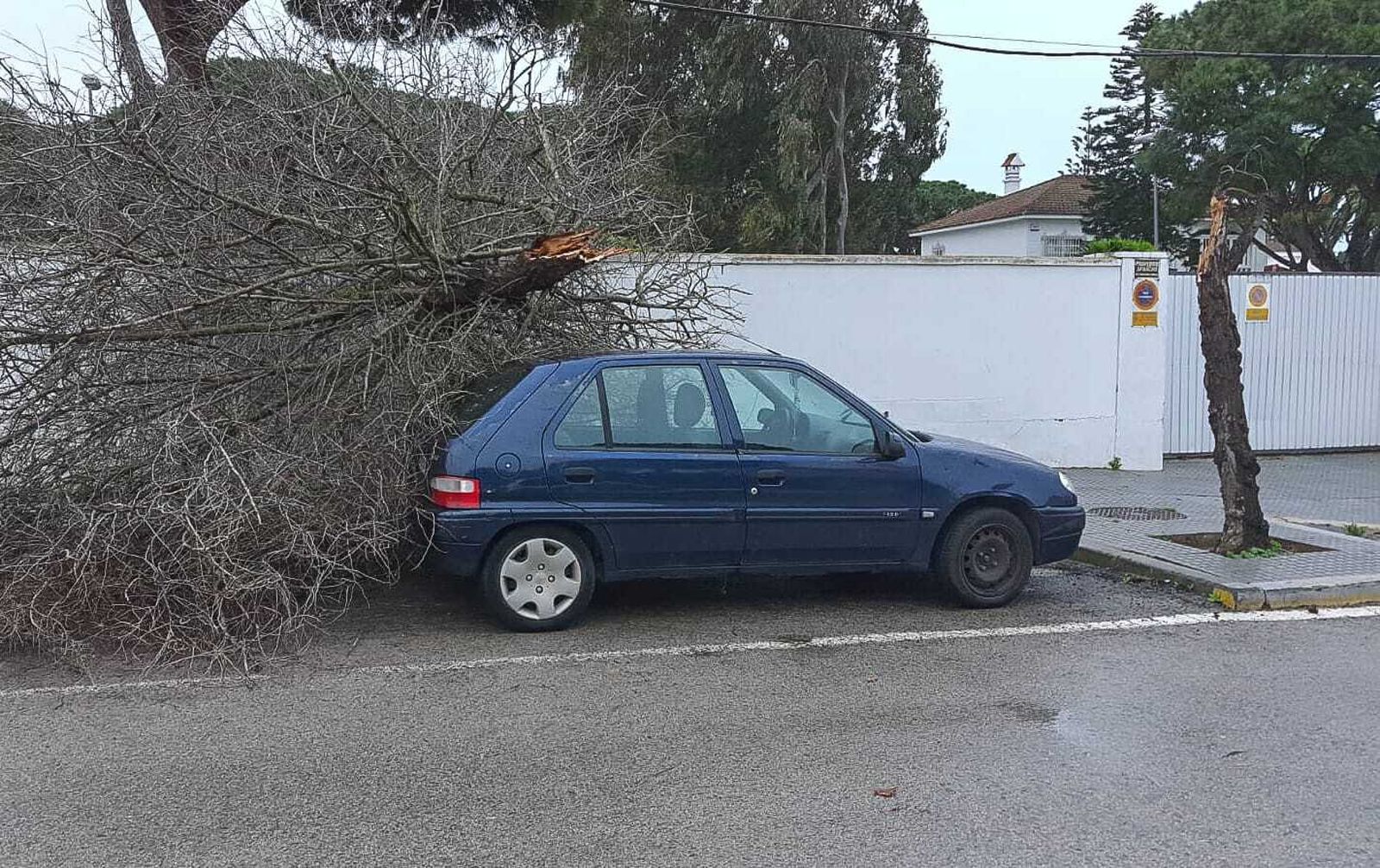 Efectos del temporal en Chiclana