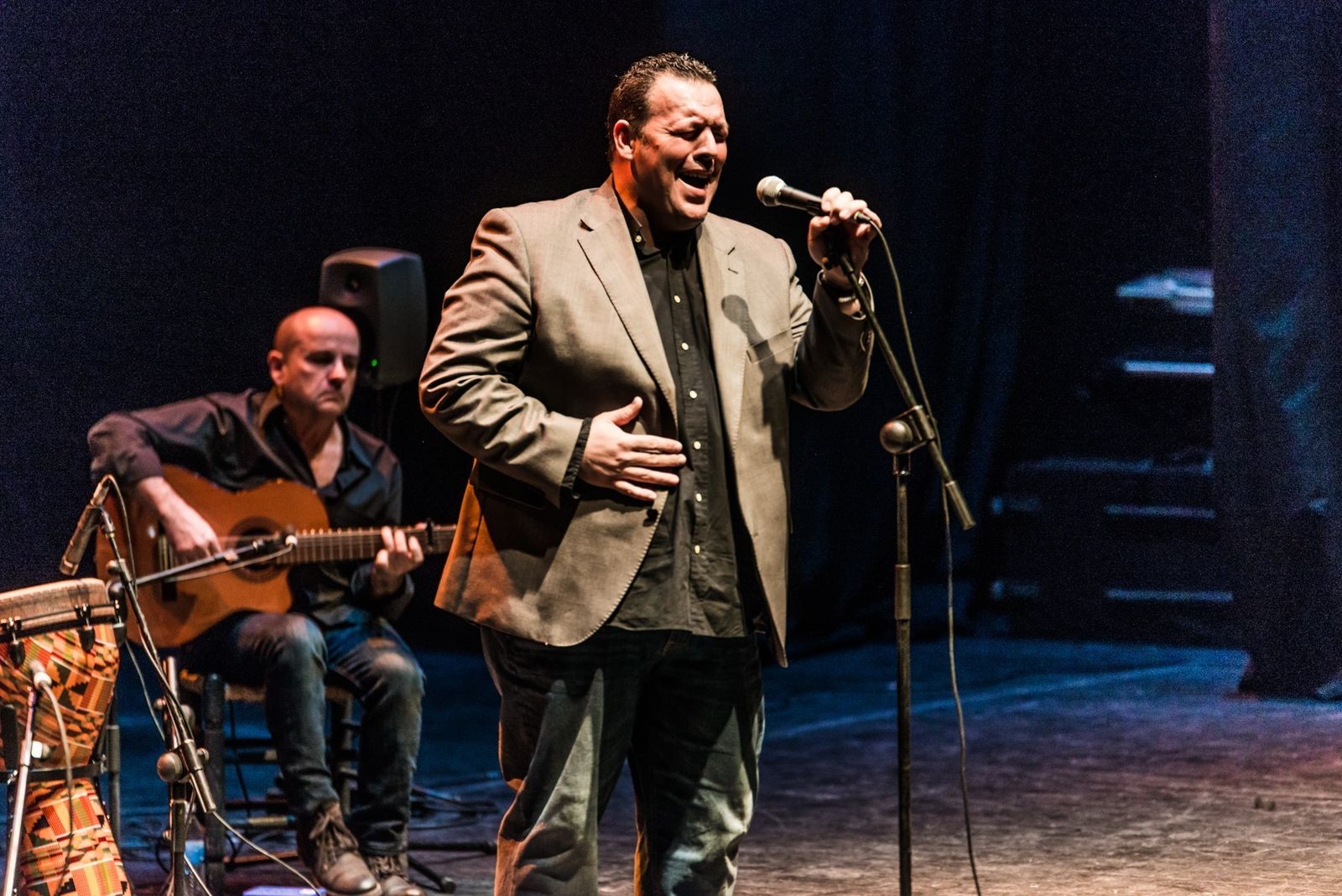 Alfonso Sánchez durante su actuación en la Casa Colón.