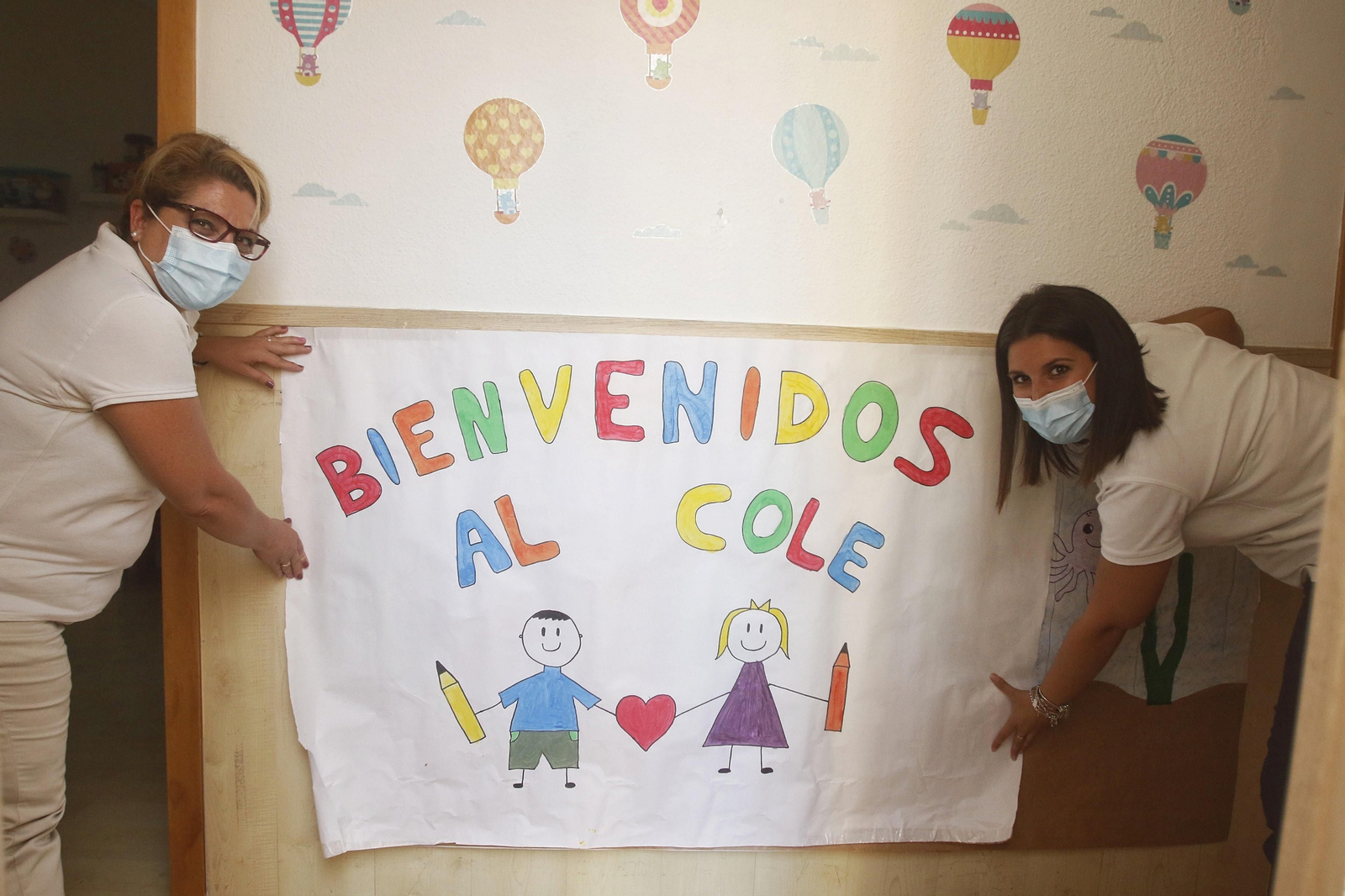 Preparativos en la Escuela Infantil Nuestra Señora del Rosario.