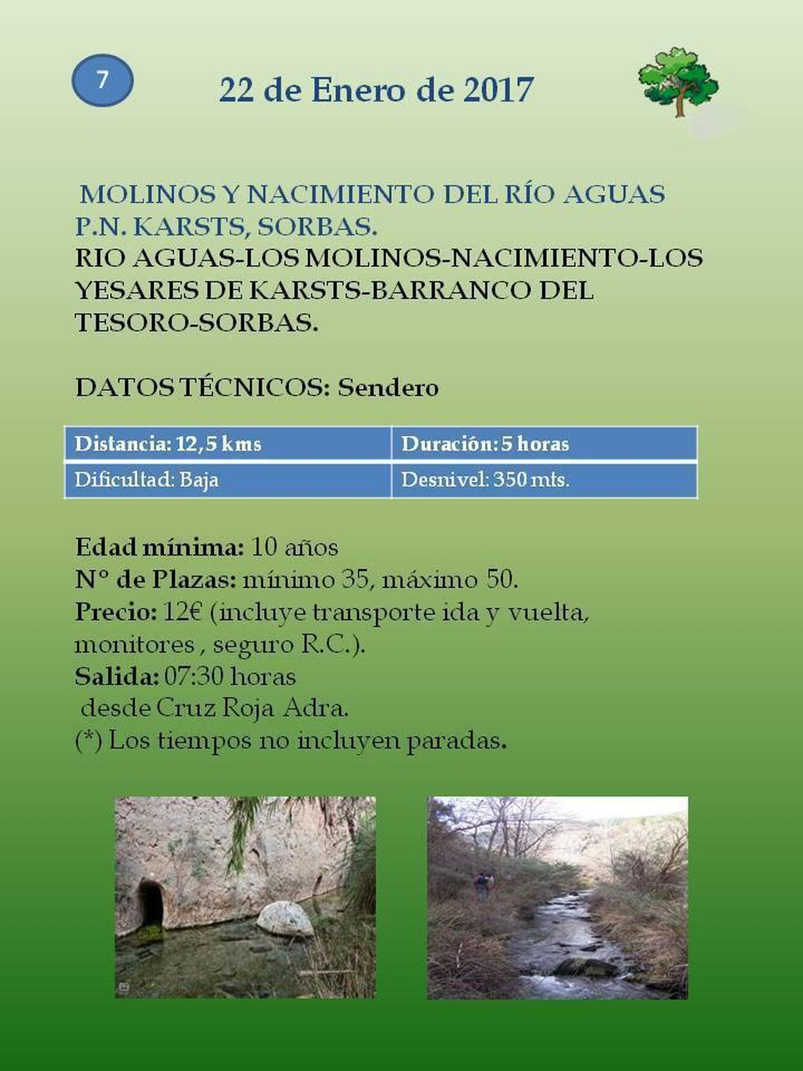Cartel de la ruta.