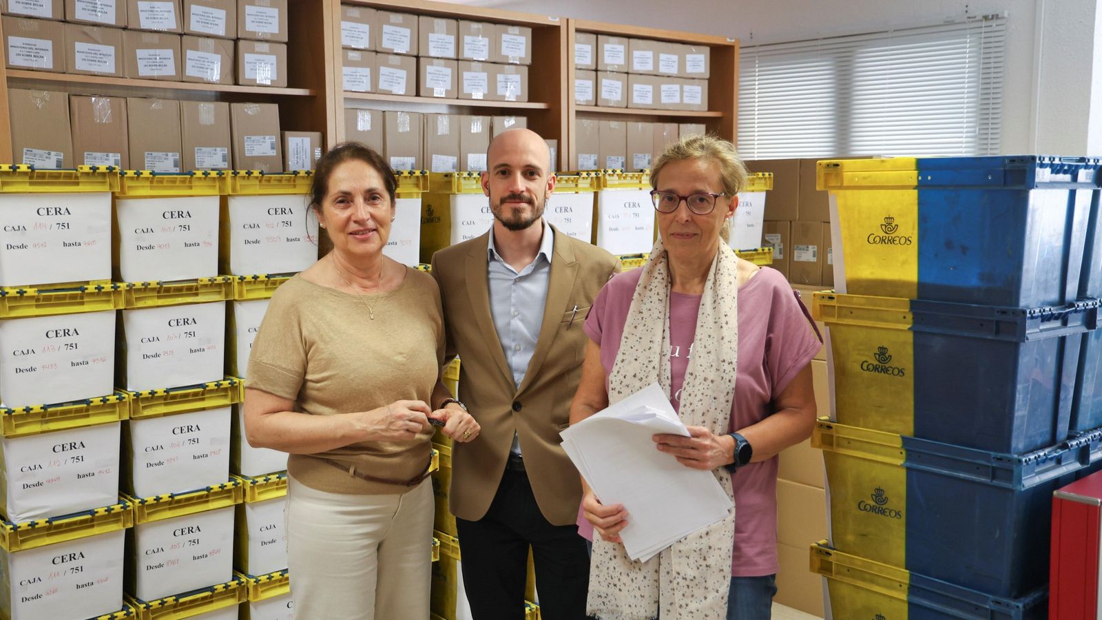 María Leónides Peñalver, Juan Manuel Cárdenas y Belén Luque (de izq. a der.).