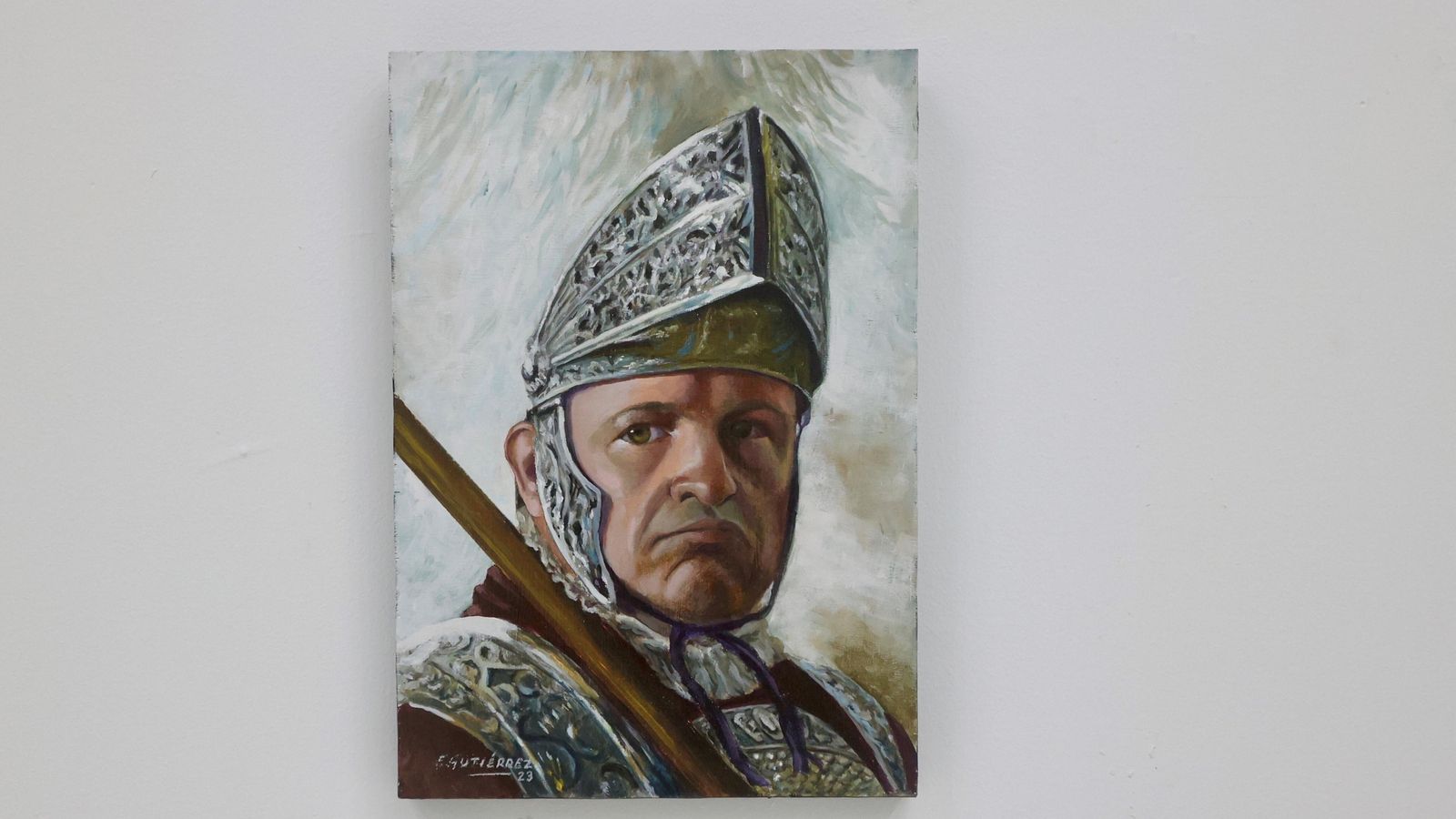 Cuadro de un armado de la Macarena de la exposición 'Nazarenos'