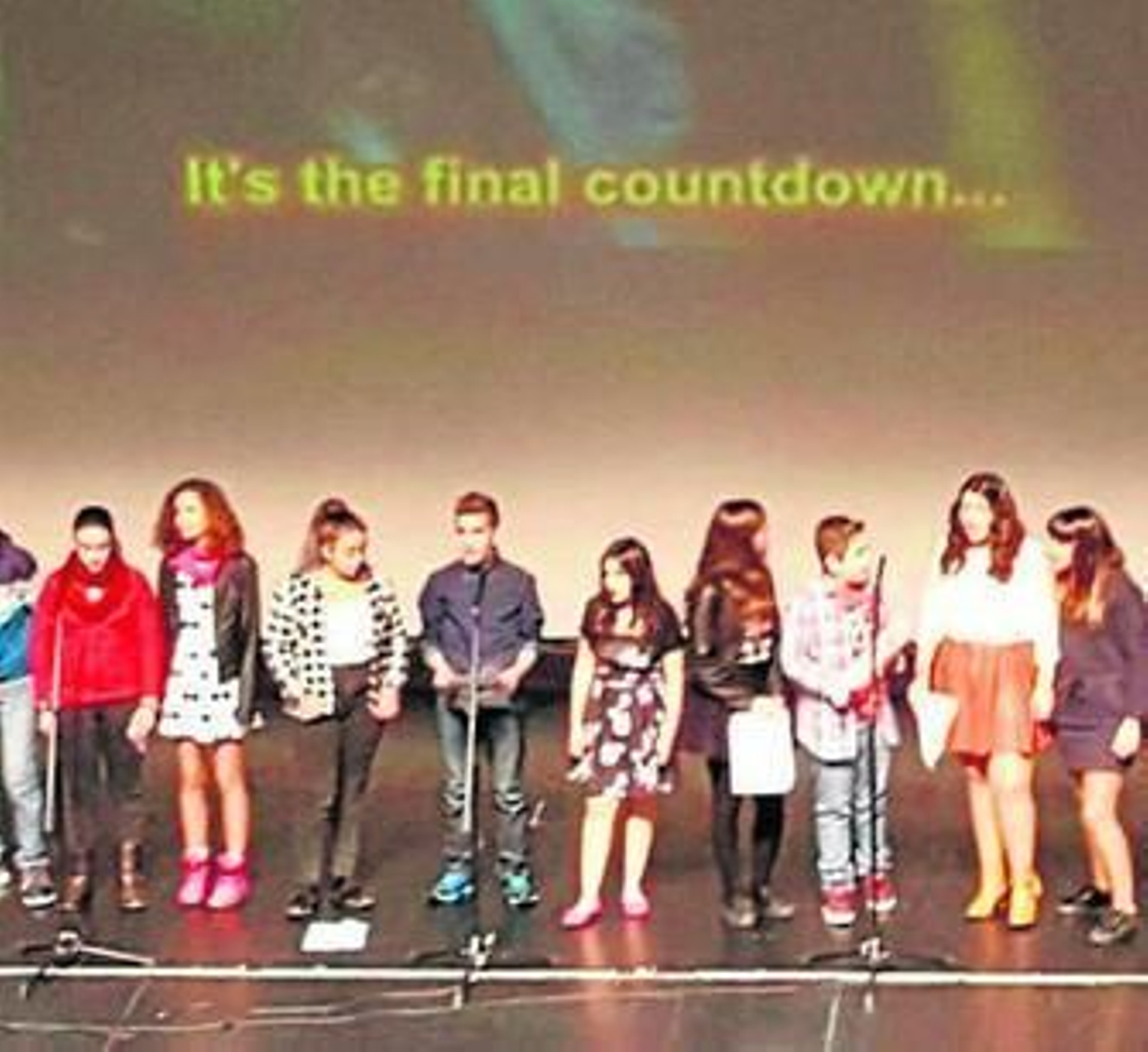 Algunos de los alumnos del instituto de Secundaria.