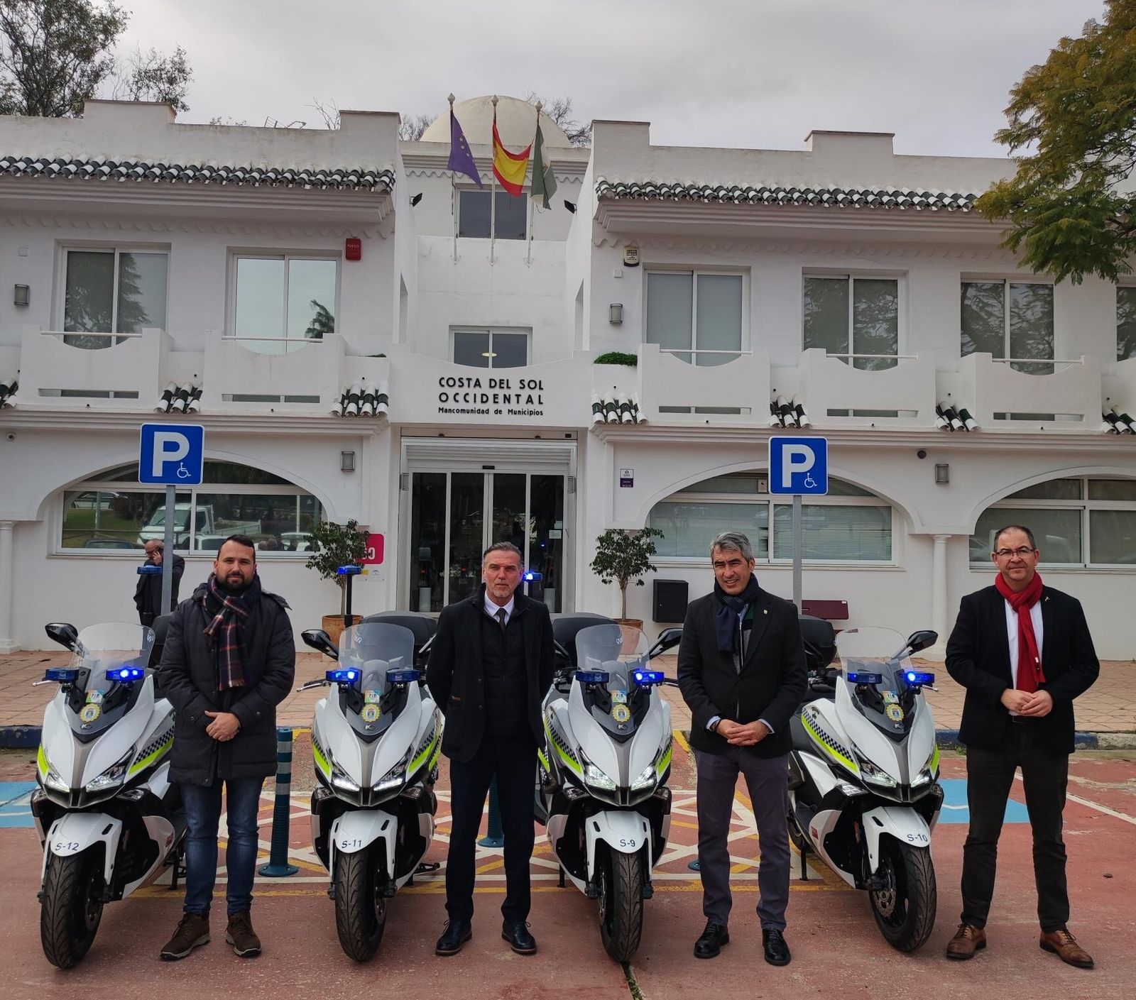 La recepción de las motos para la Policía Local de Benalmádena.