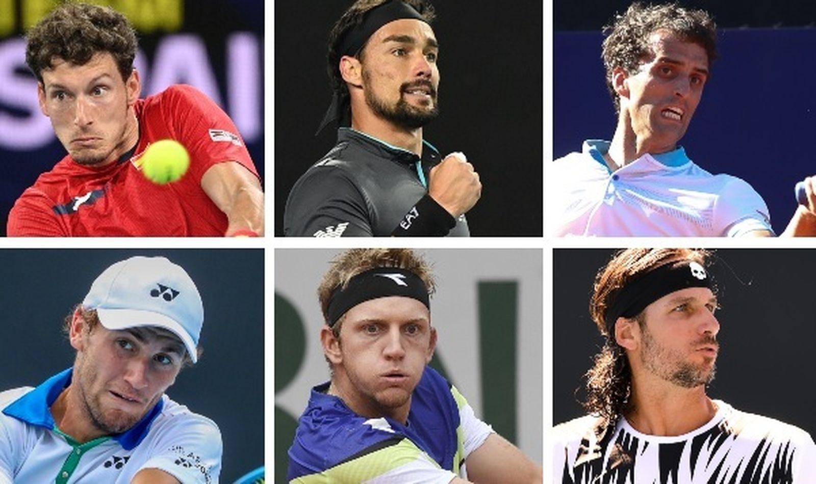 Carreño, Fognini, Ramos, Ruud, Davidovich y Feliciano López.