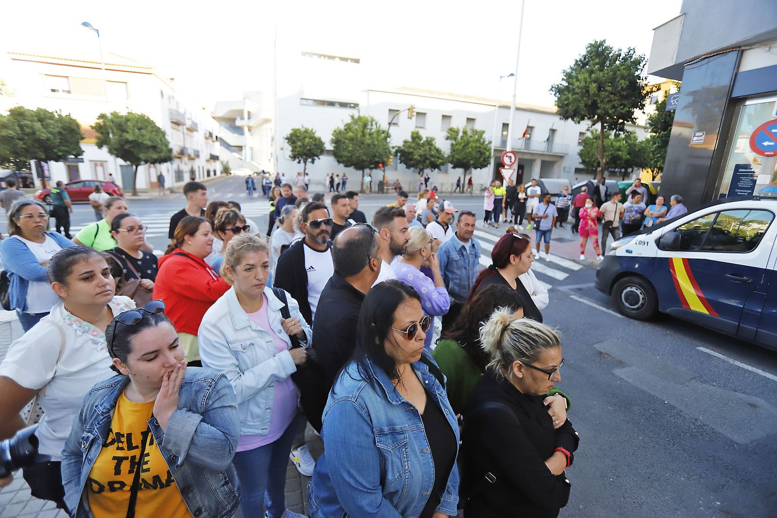 Llegada a los juzgados del detenido por el atropello mortal en Gibraleón